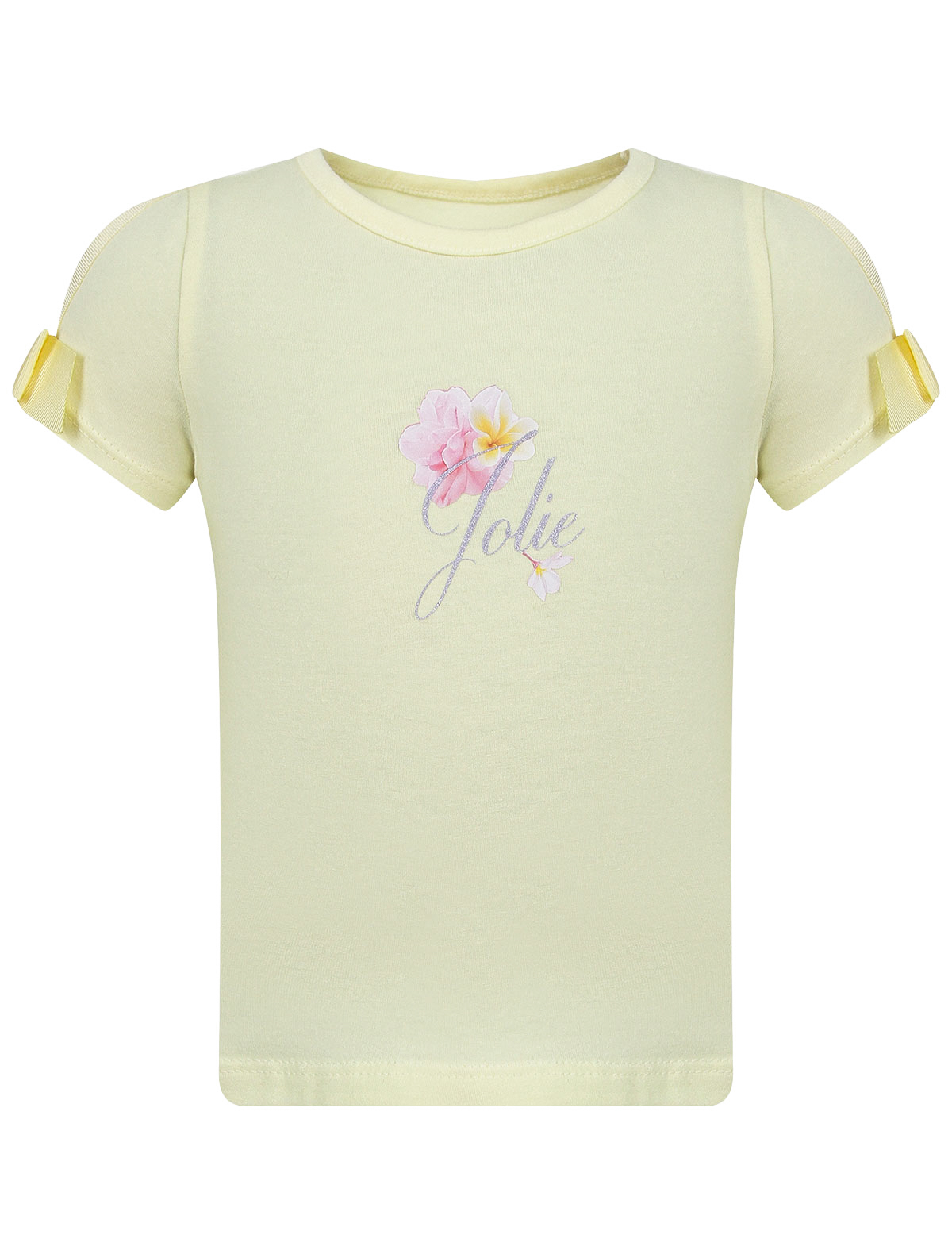 футболка lapin house для девочки, желтая