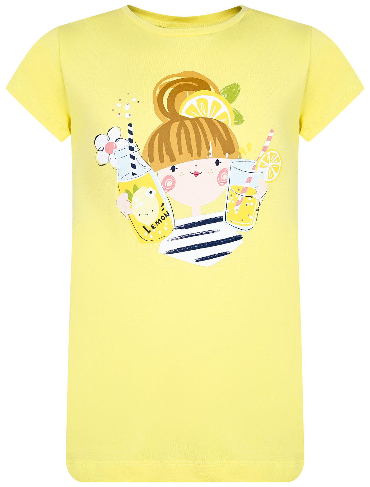 футболка mayoral для девочки, желтая