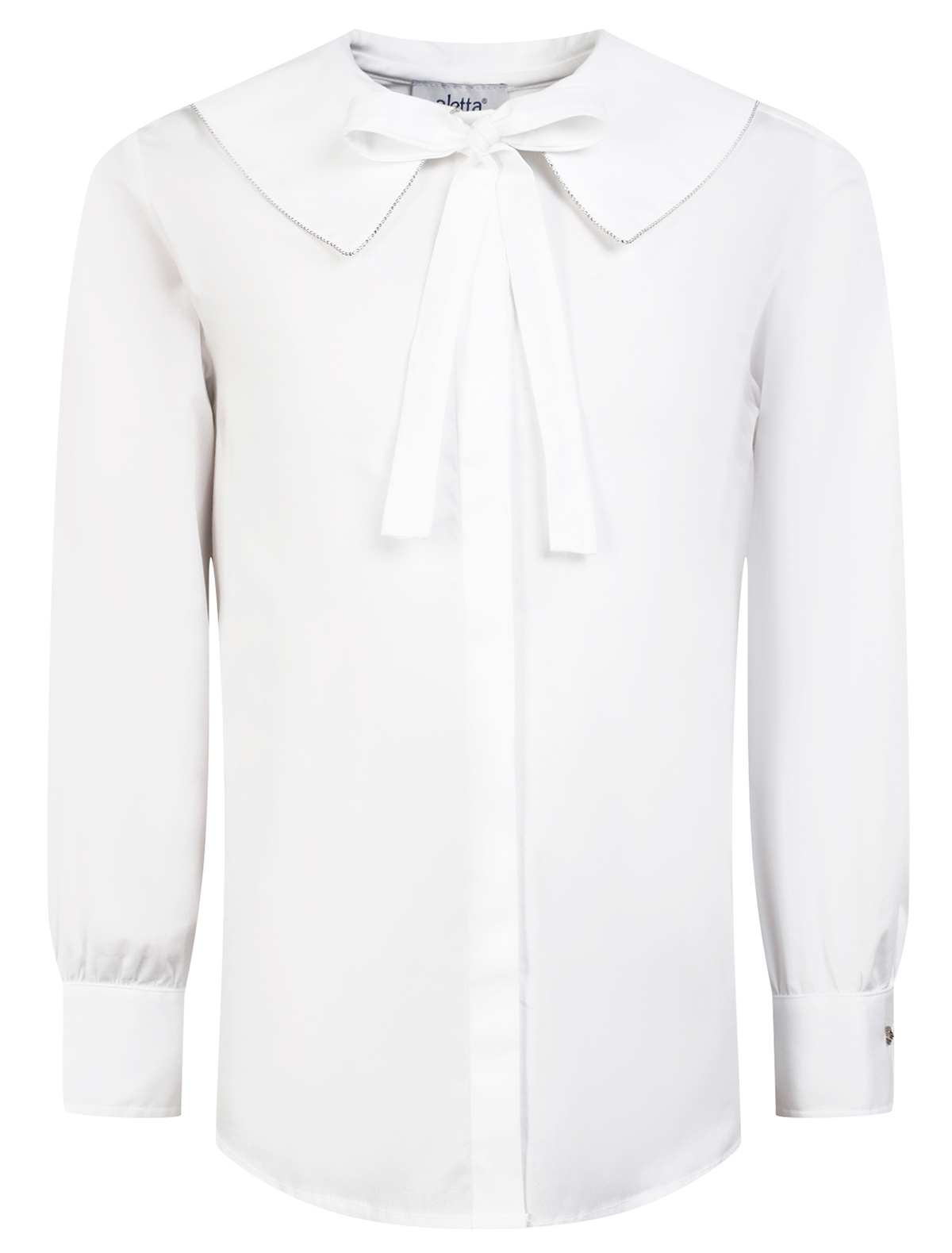 блузка с длинным рукавом aletta для девочки, белая