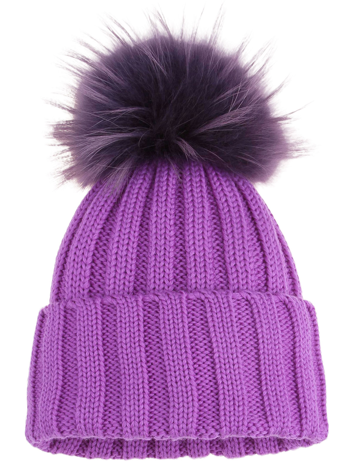 шерстяные шапка regina для девочки, фиолетовая