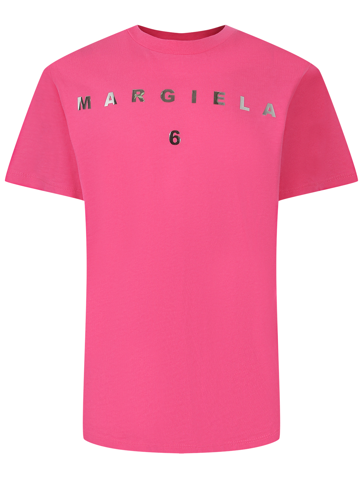 футболка mm6 maison margiela для девочки, розовая