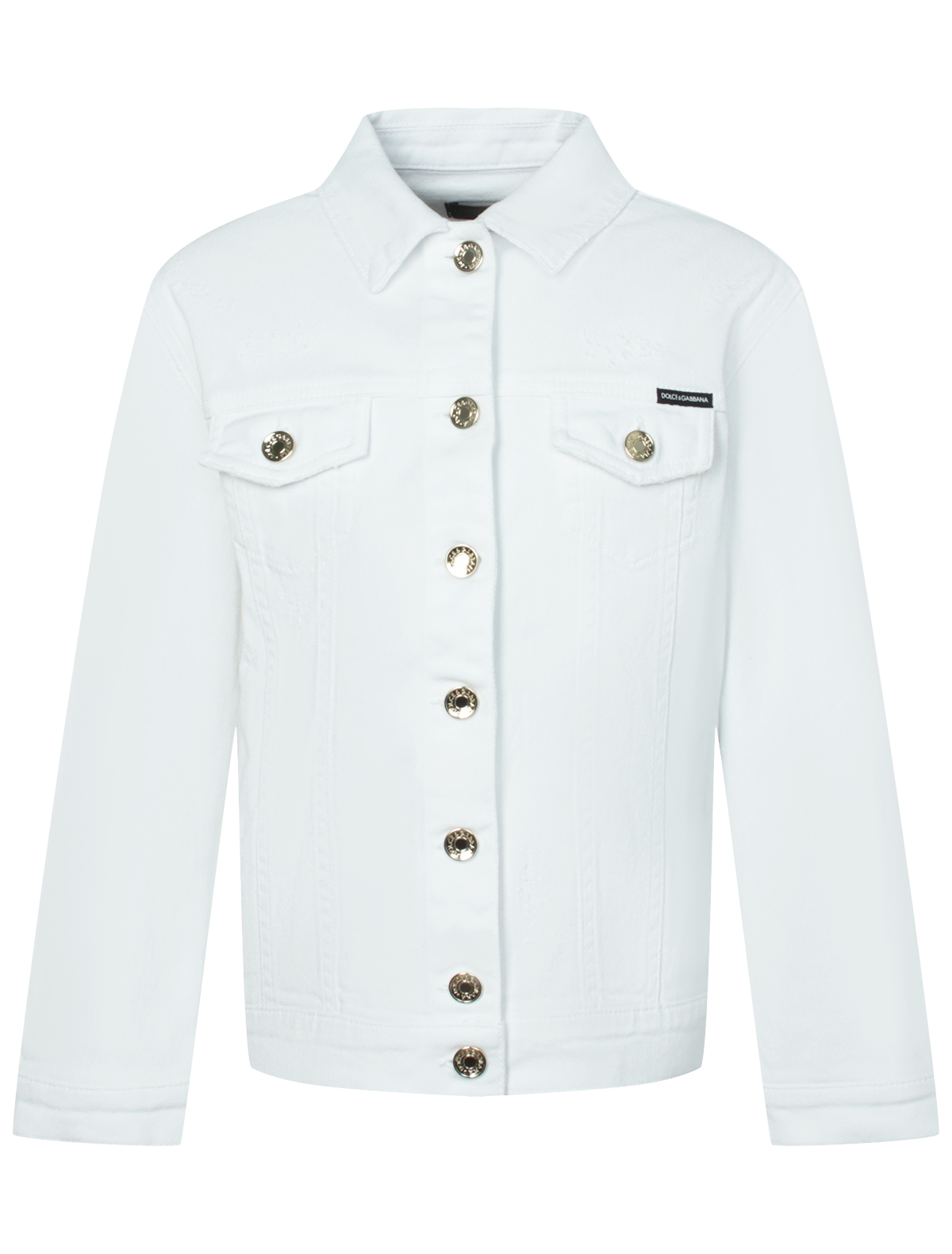 джинсовые куртка dolce & gabbana для девочки, белая