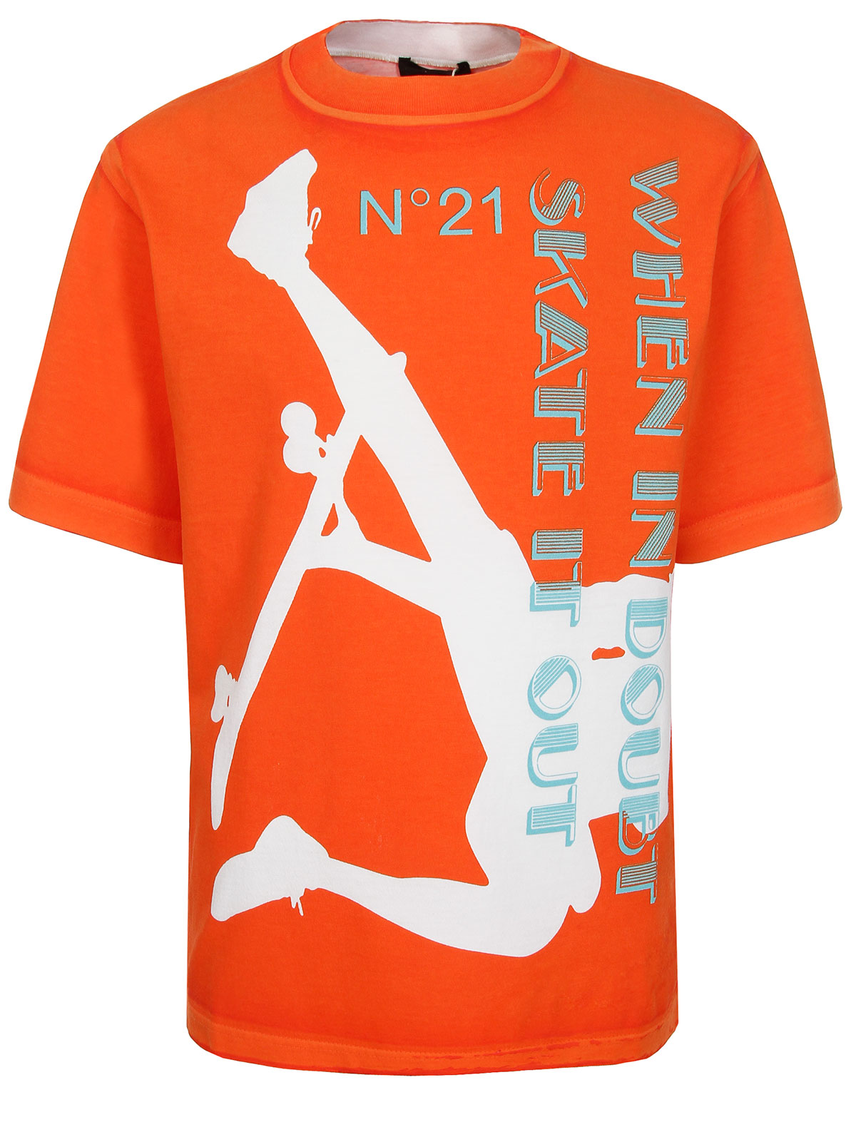 футболка n21 для мальчика, оранжевая