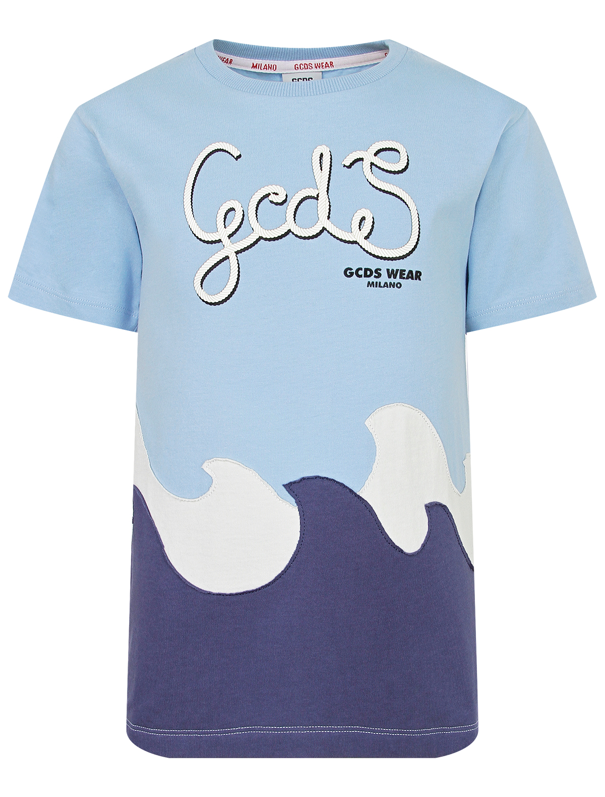 футболка gcds для мальчика, синяя