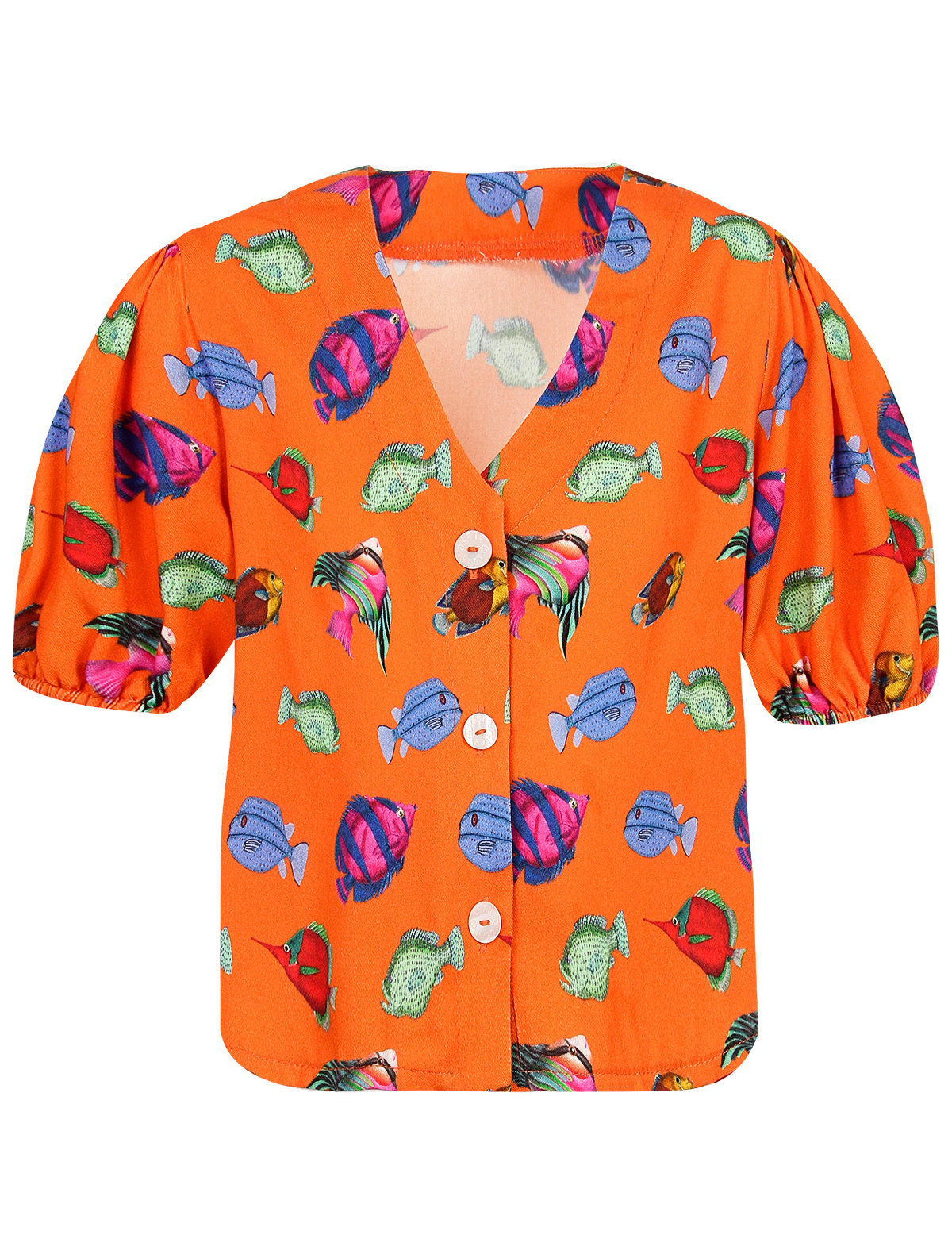 блузка léah для девочки, оранжевая