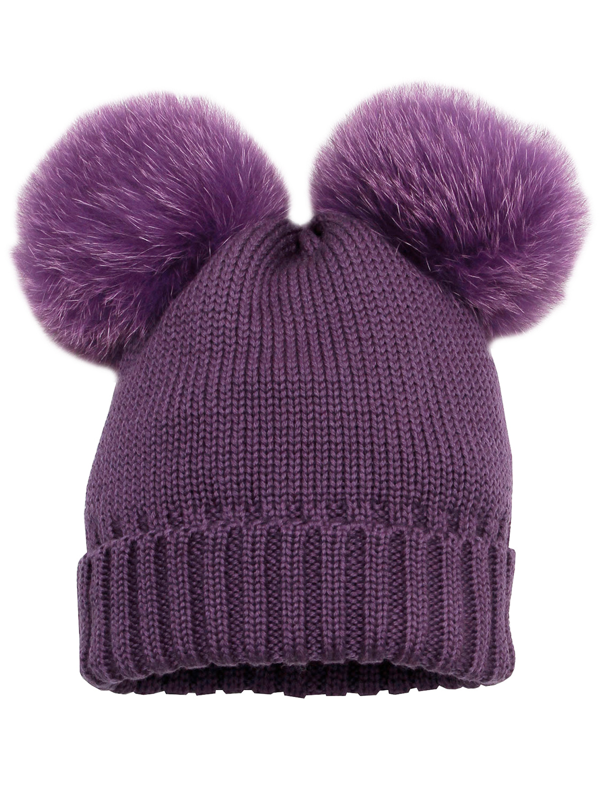 шерстяные шапка regina для девочки, фиолетовая
