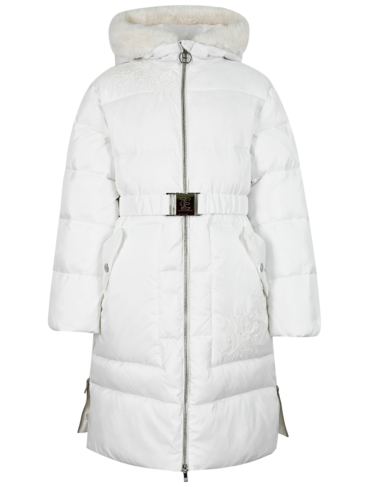 пальто ermanno scervino для девочки, белое