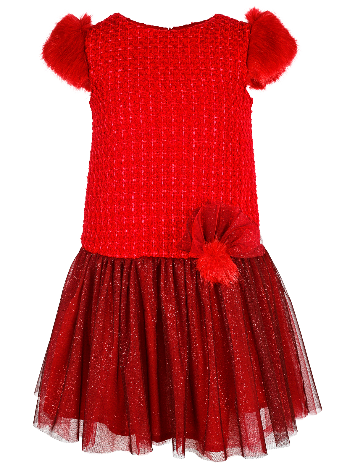 шерстяные платье balloon chic для девочки, красное