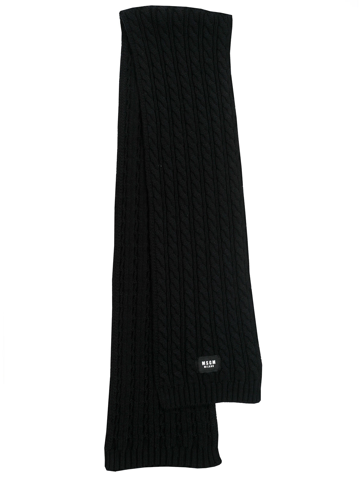 шерстяные шарф msgm для девочки, черный