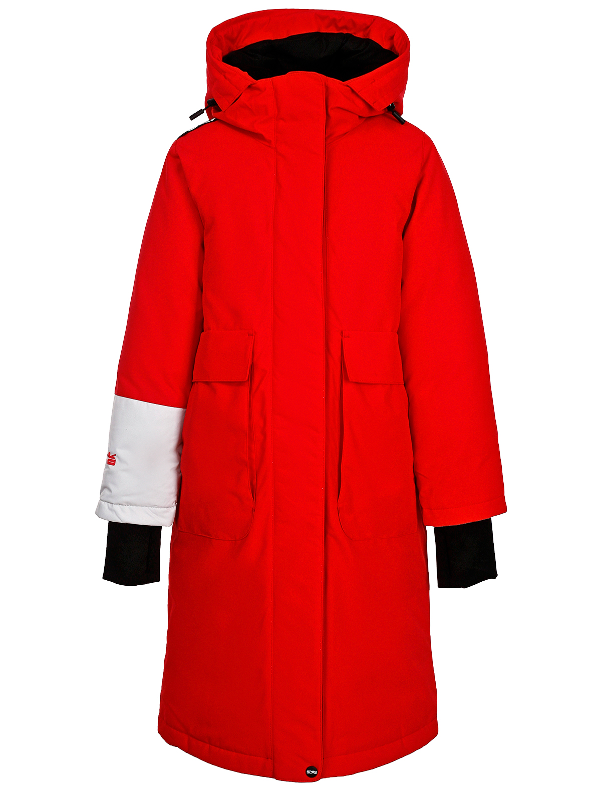 пальто bask для девочки, красное