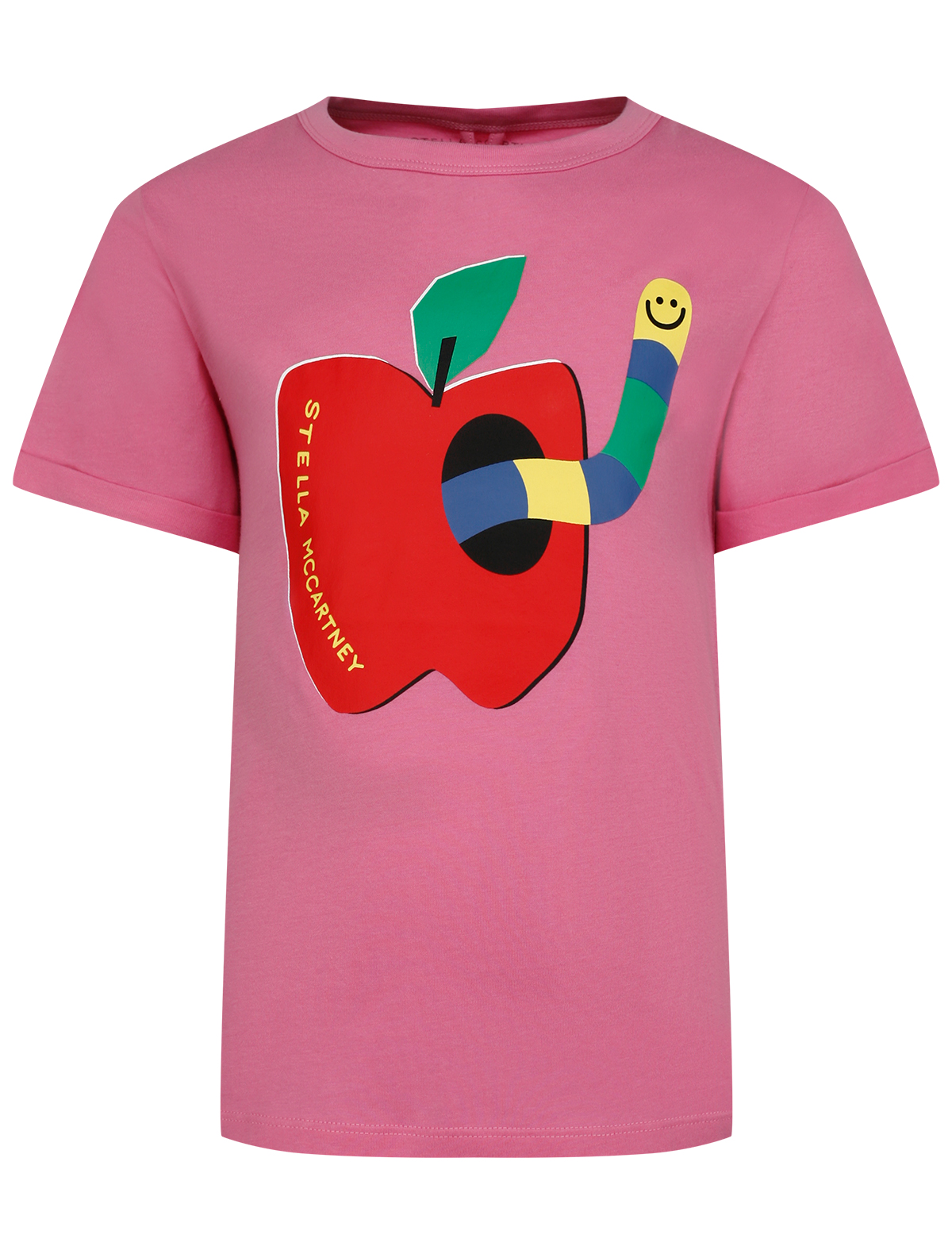 футболка с принтом stella mccartney для девочки, розовая