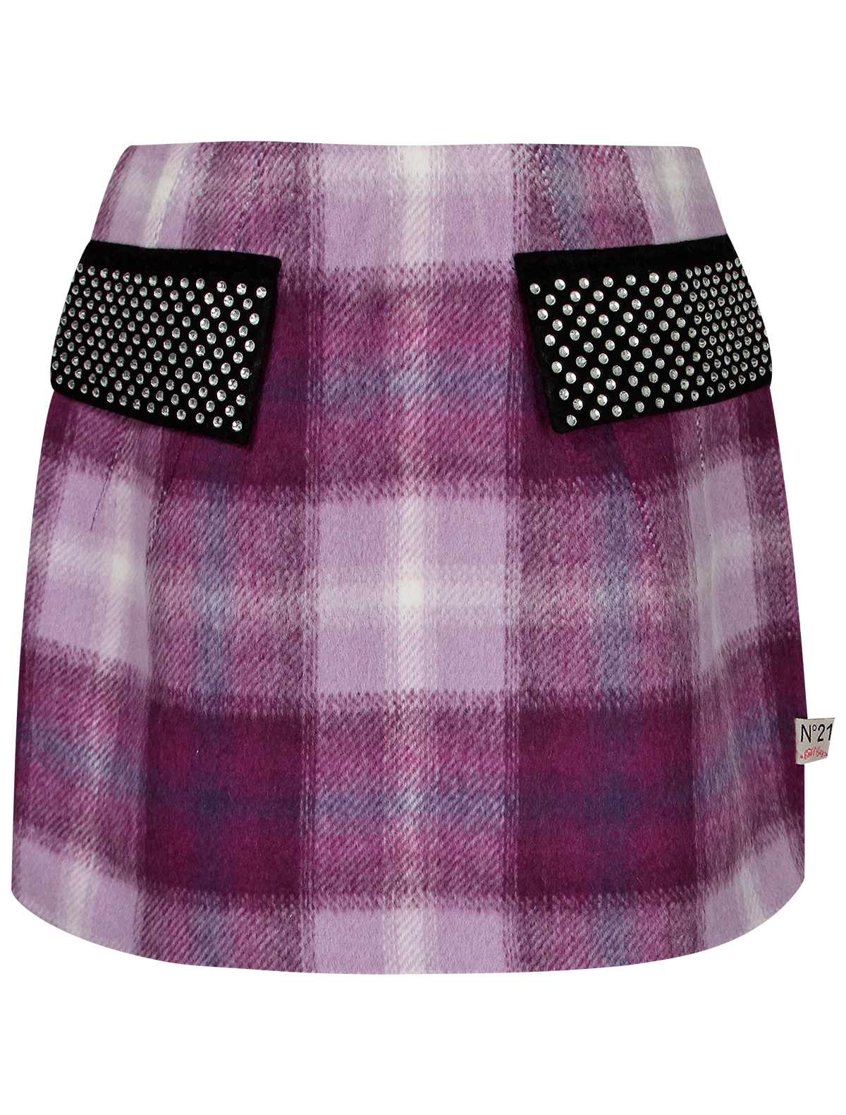шерстяные юбка n21 для девочки, фиолетовая