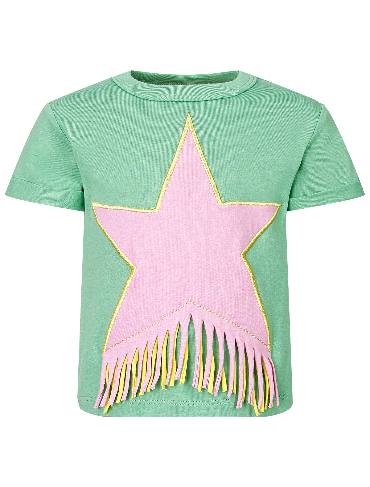 футболка stella mccartney для девочки, зеленая