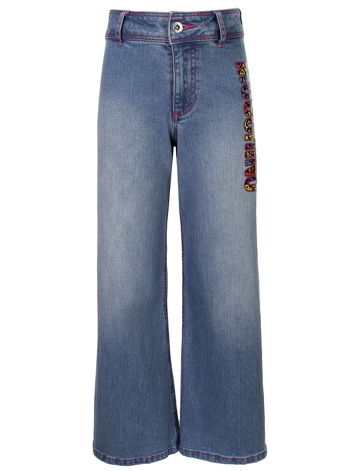 джинсы moschino для девочки, голубые