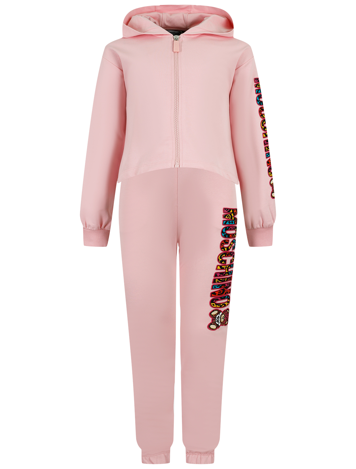 спортивный костюм moschino для девочки, розовый