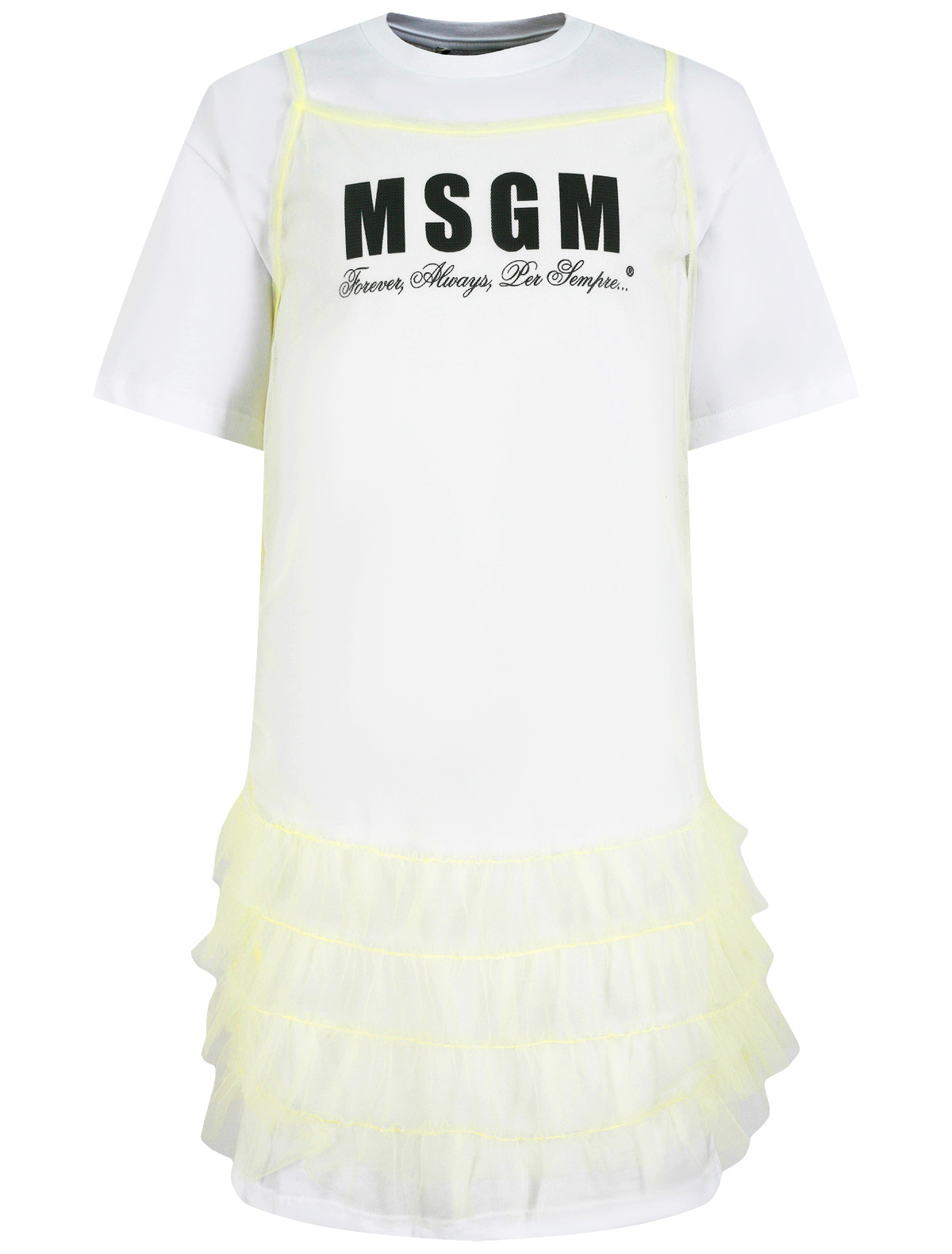 платье msgm для девочки, белое