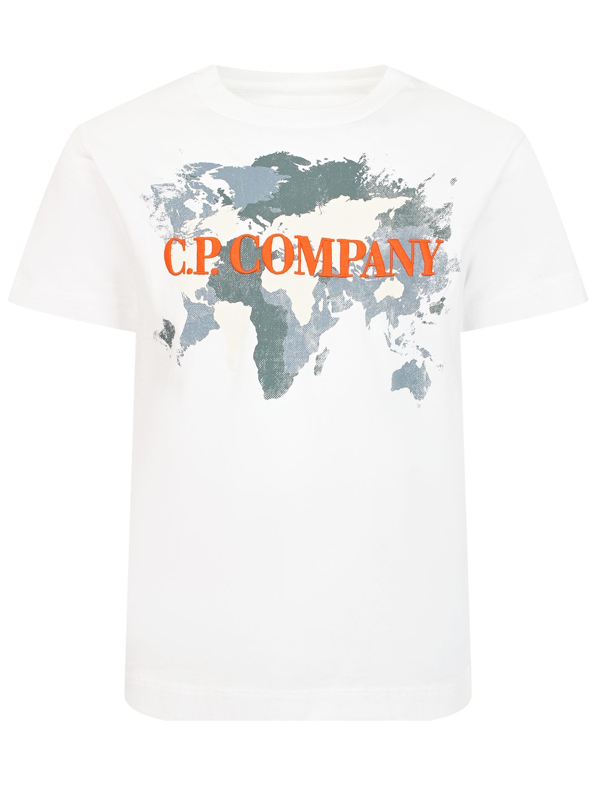 футболка c.p. company для мальчика, белая