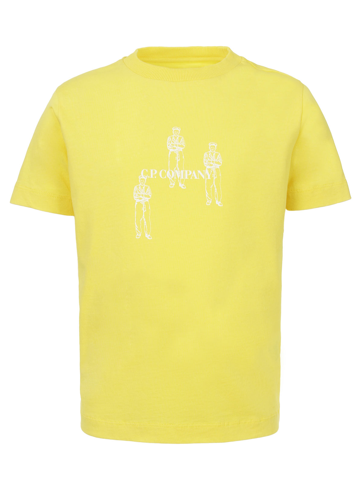 футболка c.p. company для мальчика, желтая