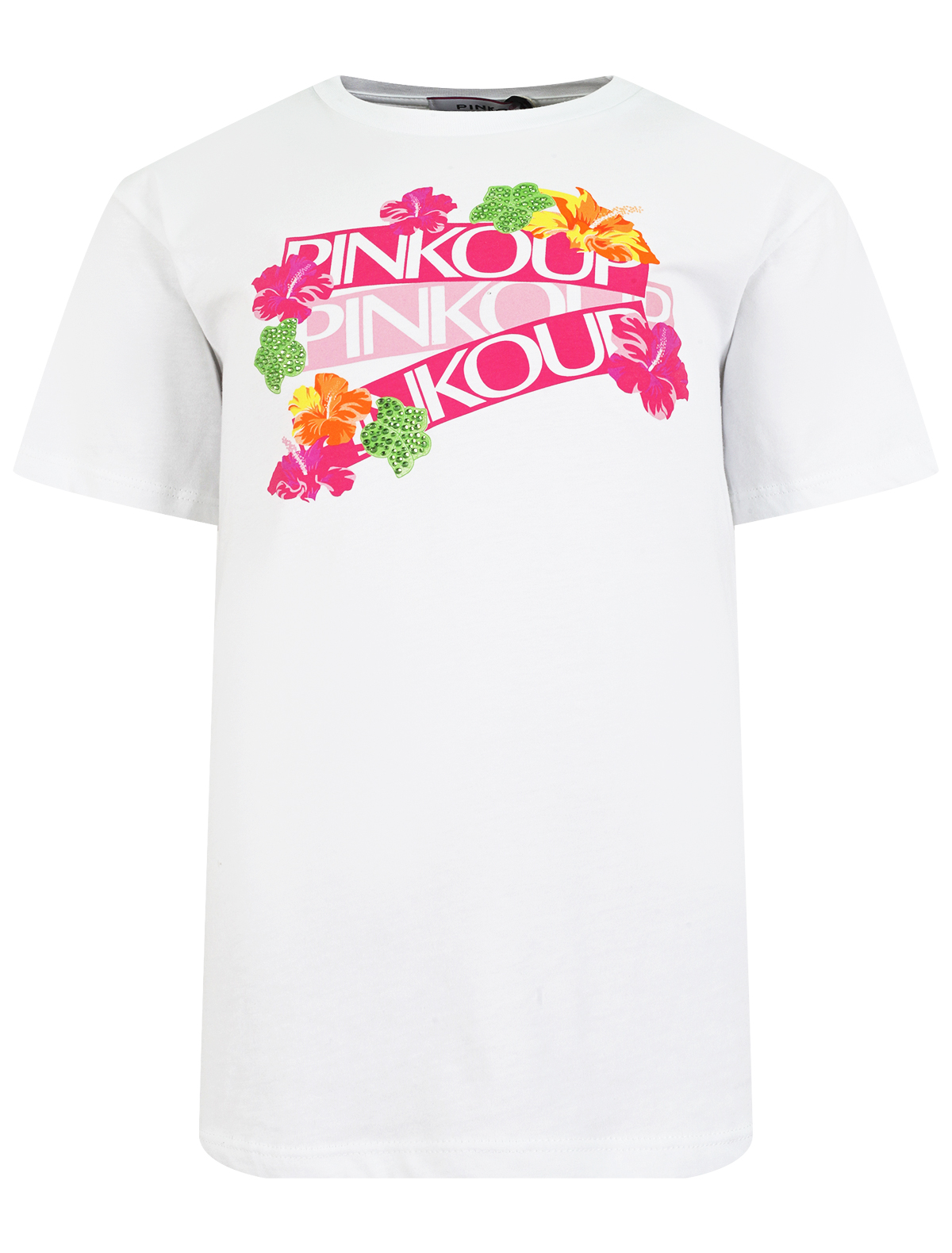 футболка pinko для девочки, белая