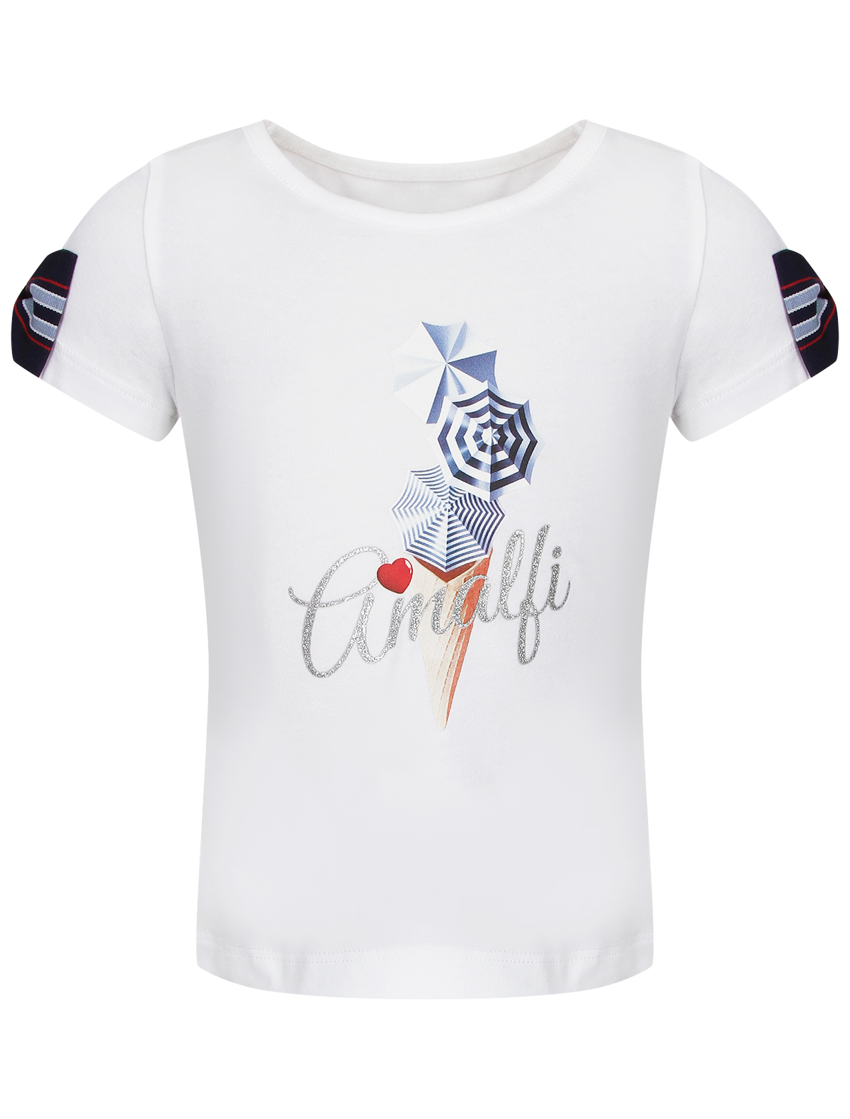 футболка lapin house для девочки, белая