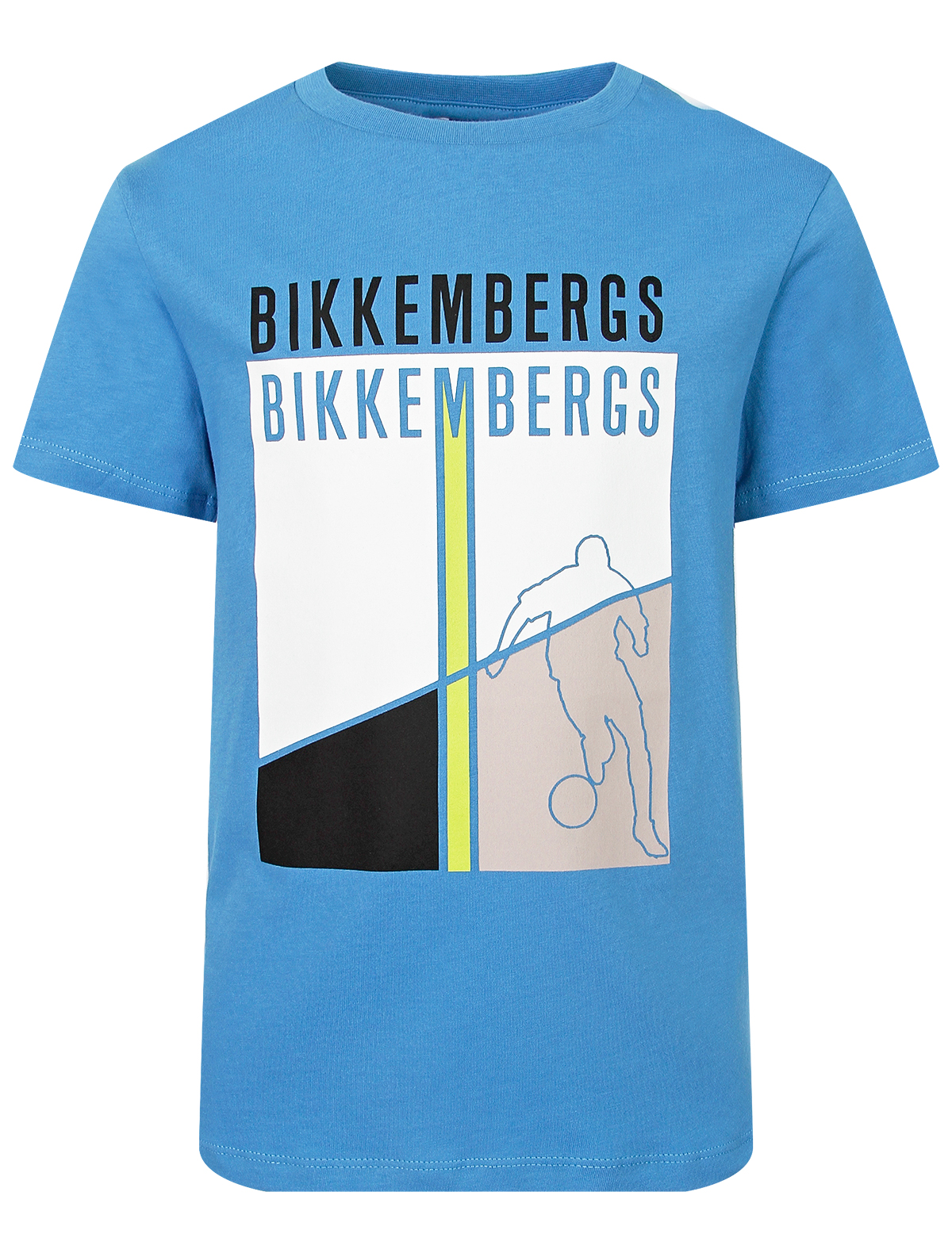 футболка bikkembergs для мальчика, голубая
