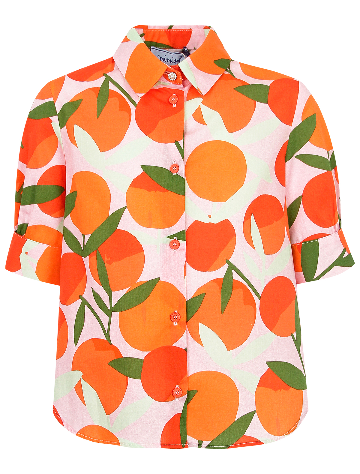 блузка mimisol для девочки, оранжевая