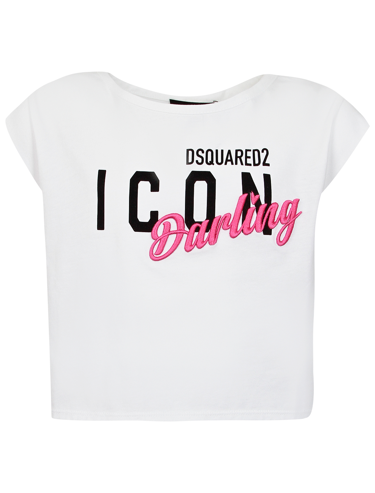 футболка dsquared2 для девочки, белая
