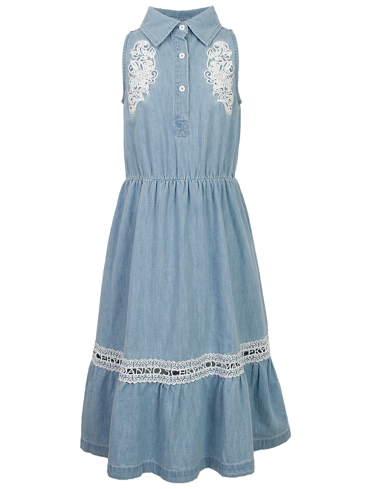платье ermanno scervino для девочки, голубое
