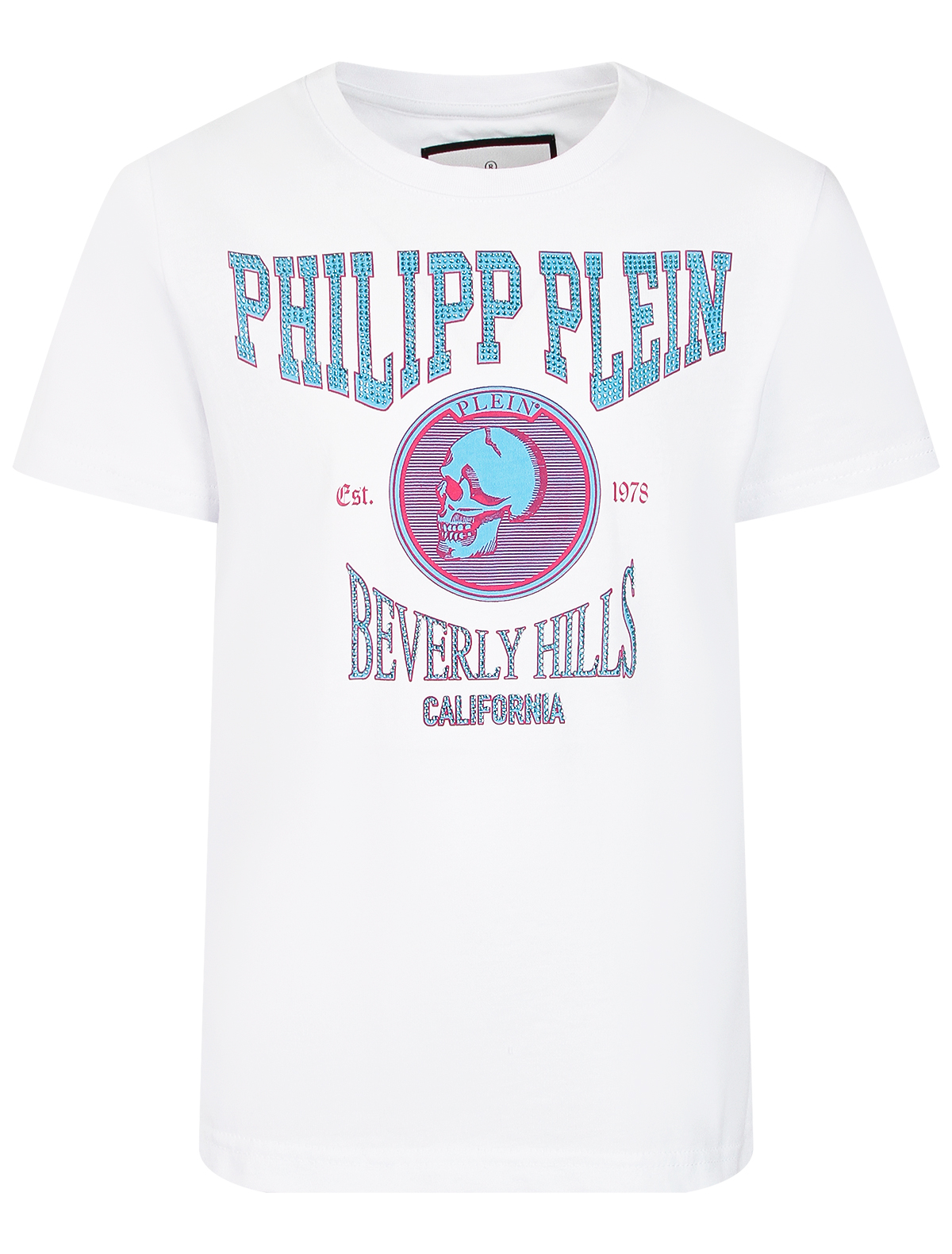футболка philipp plein для мальчика, белая