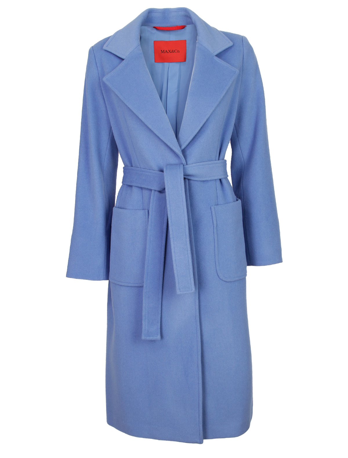 шерстяное пальто max&co для девочки, голубое
