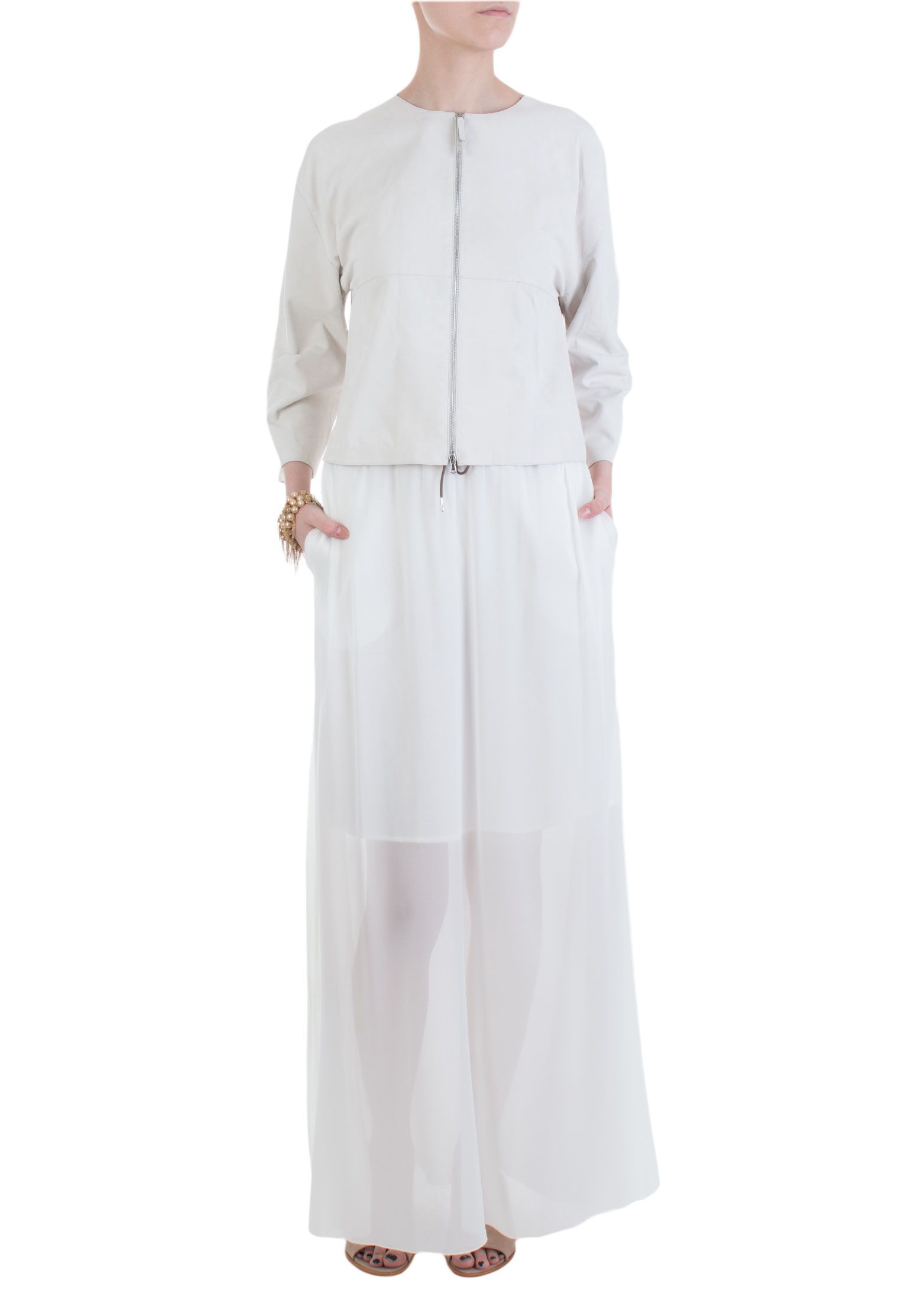 женская юбка макси fabiana filippi, белая