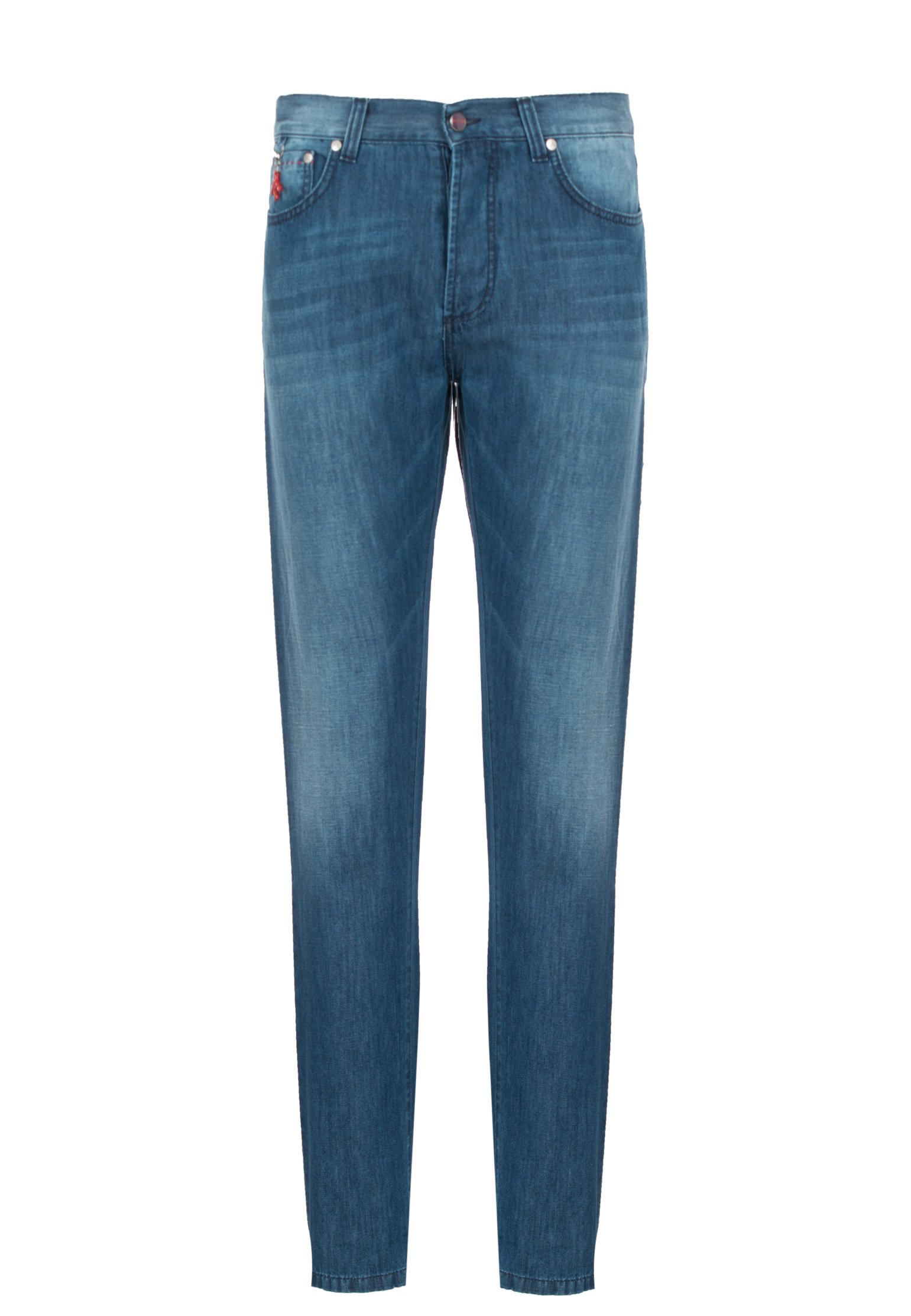 мужские прямые джинсы isaia, синие
