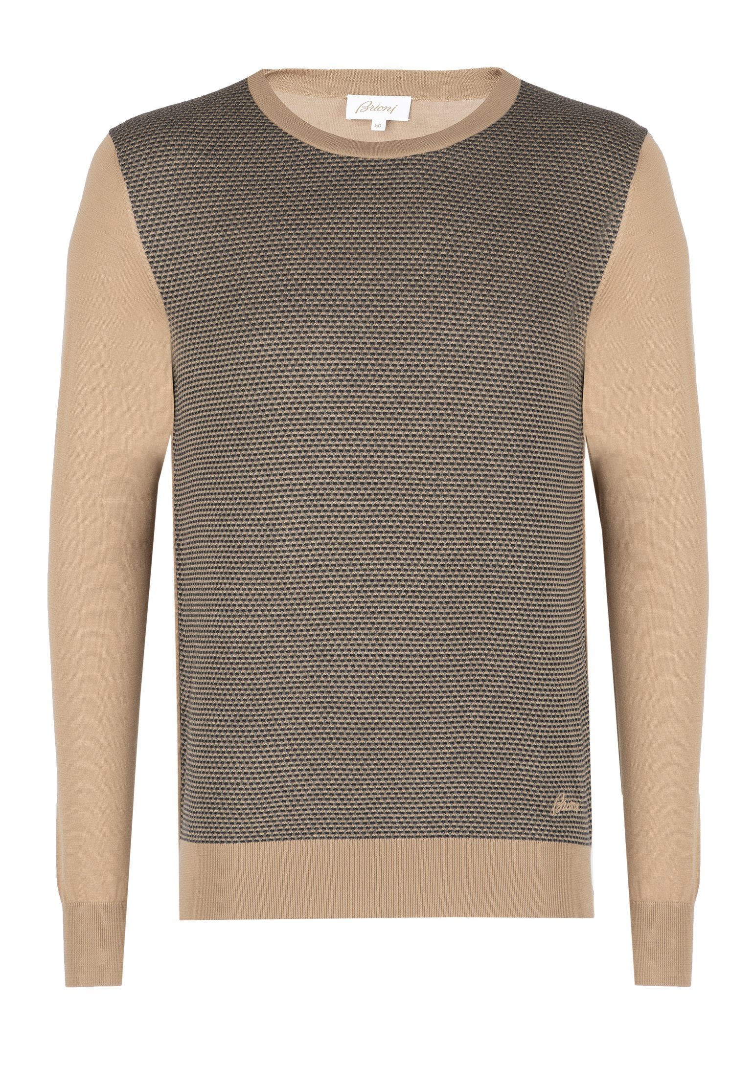 мужской пуловер brioni, коричневый