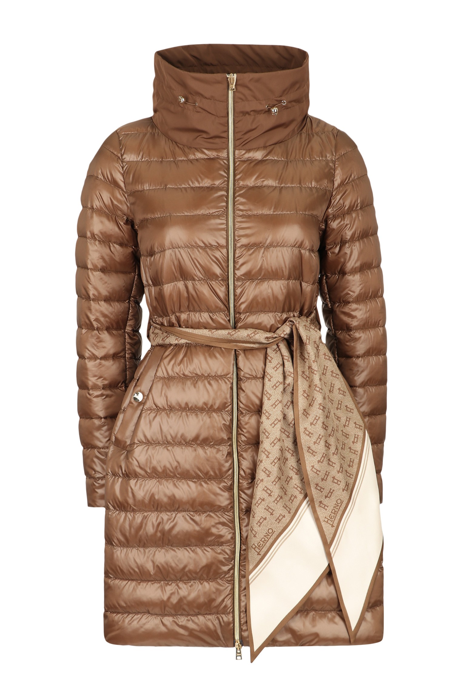 женская куртка herno, коричневая