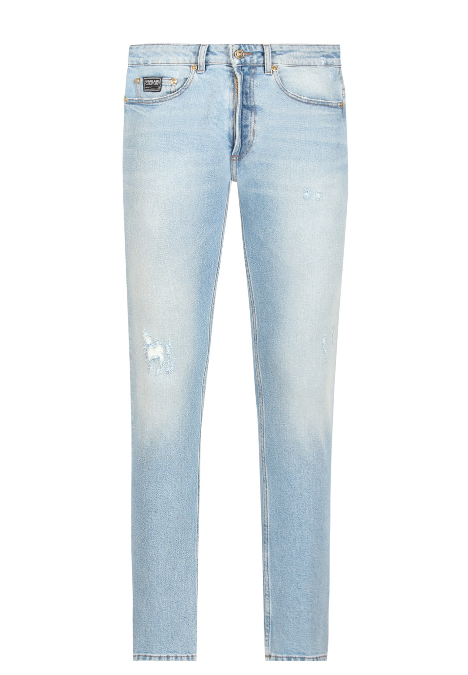 мужские прямые джинсы versace, голубые