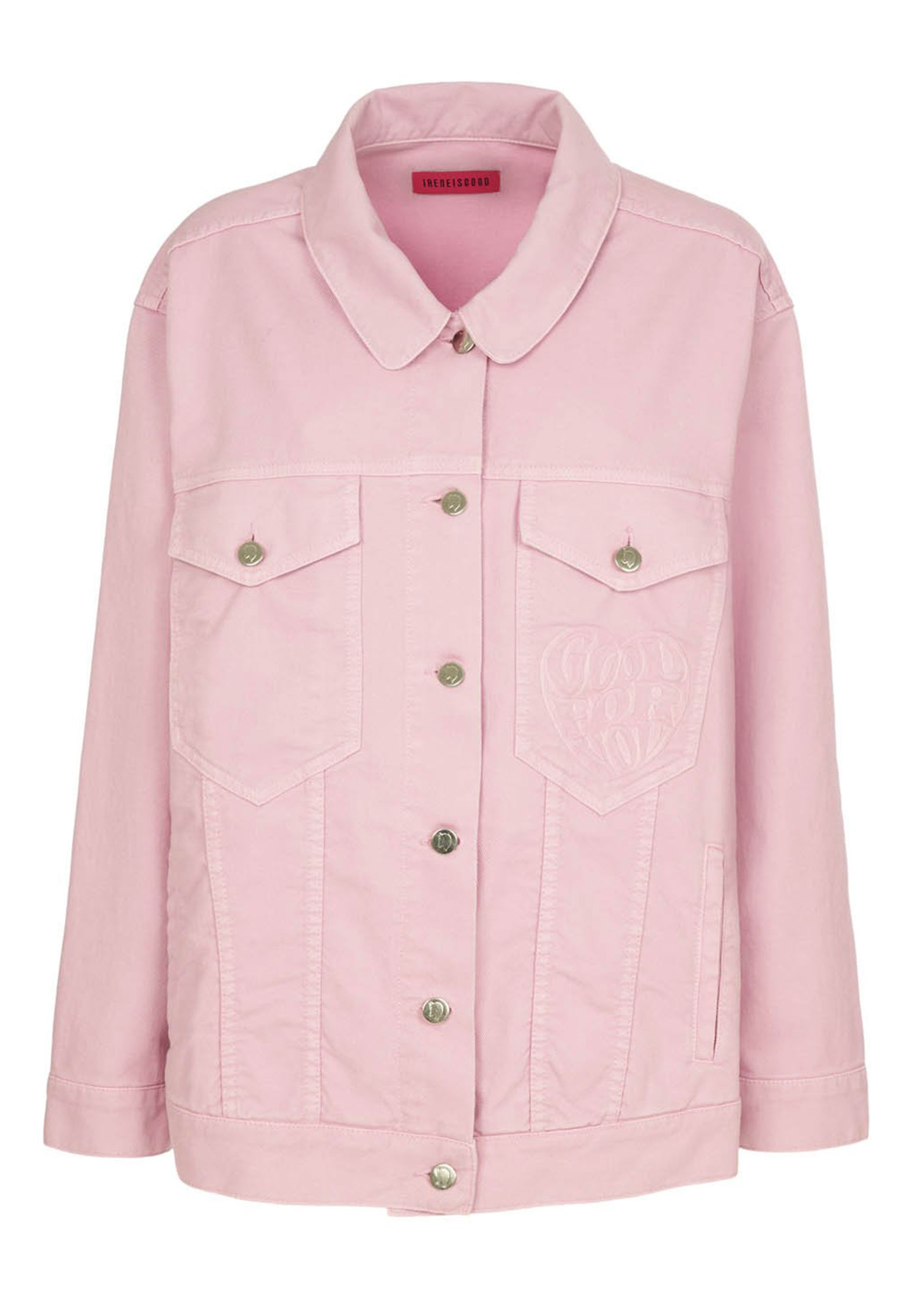 женская джинсовые куртка ireneisgood, розовая