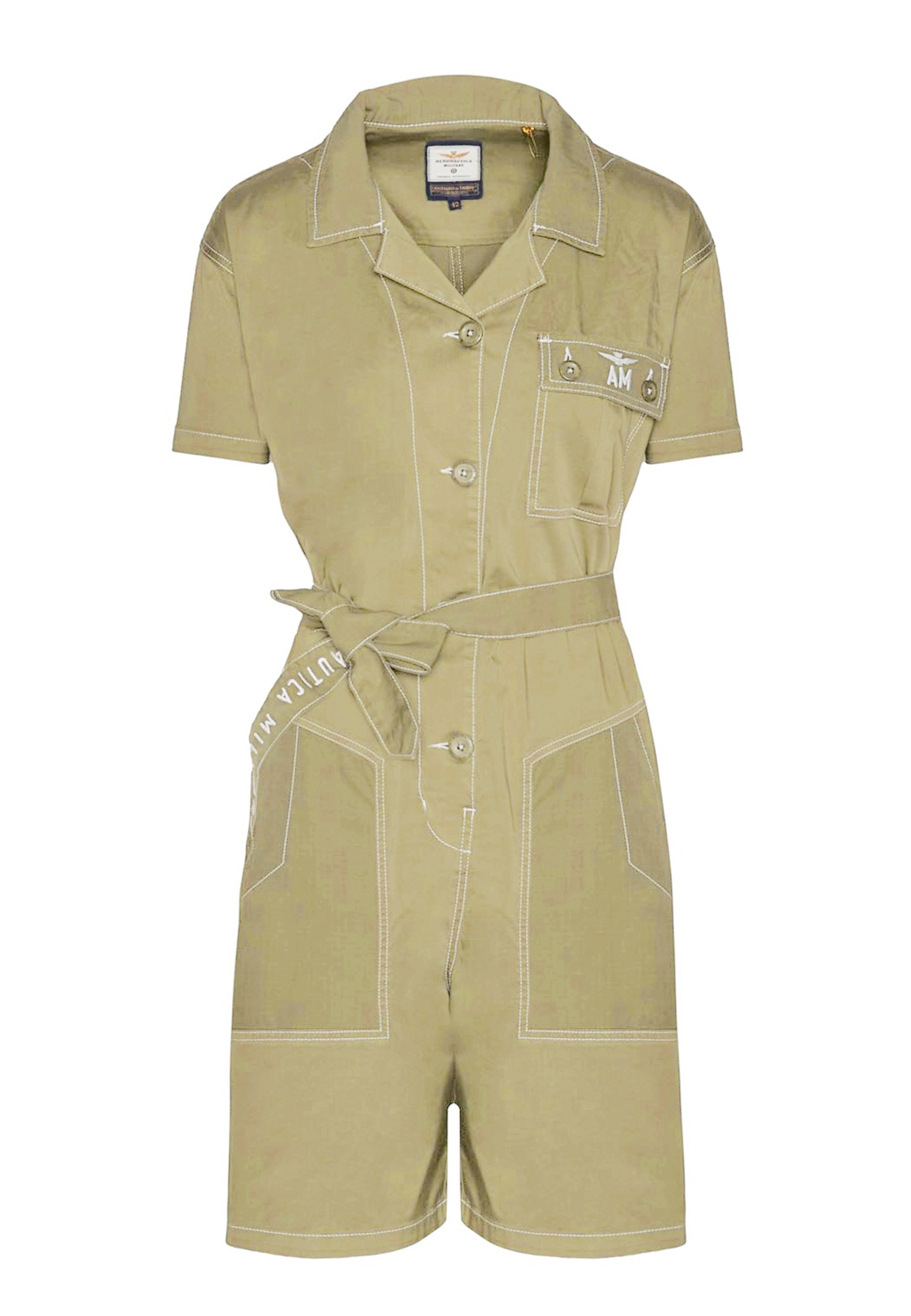 женский комбинезон с брюками aeronautica militare, зеленый