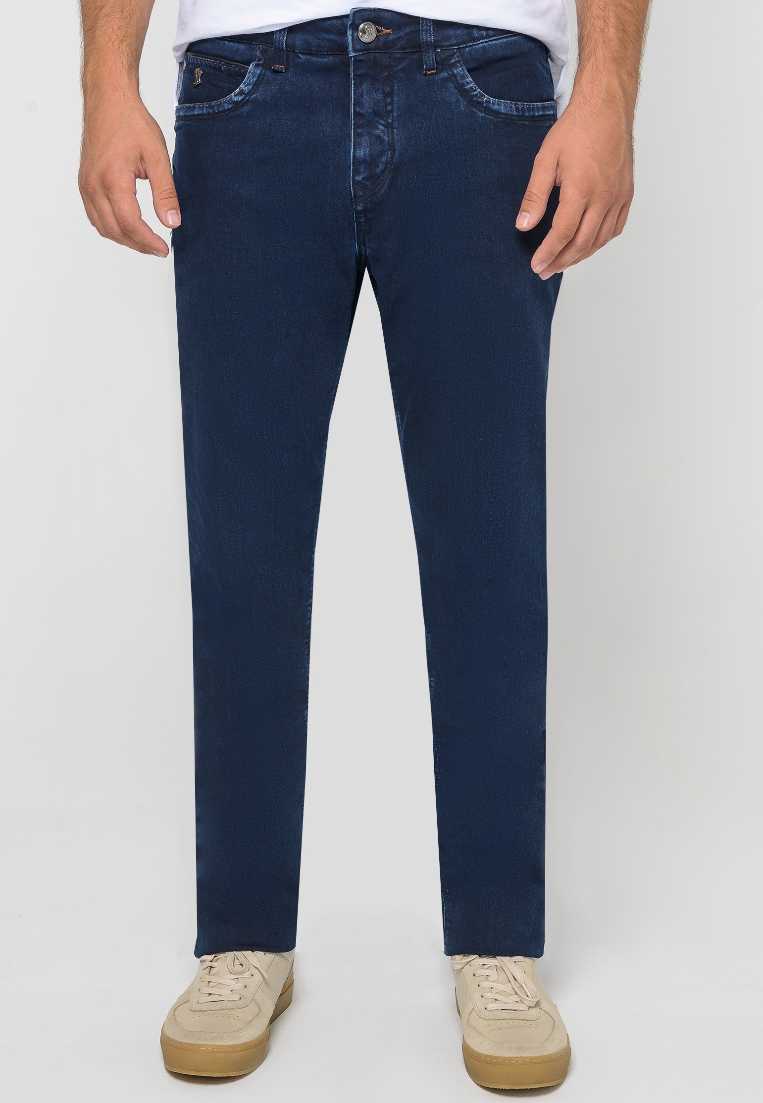 мужские прямые джинсы stefano bellini, синие