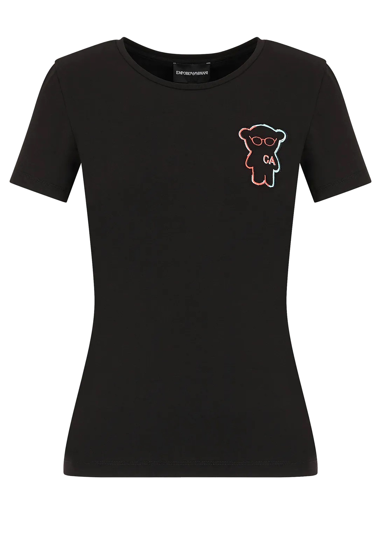 женская футболка emporio armani, черная
