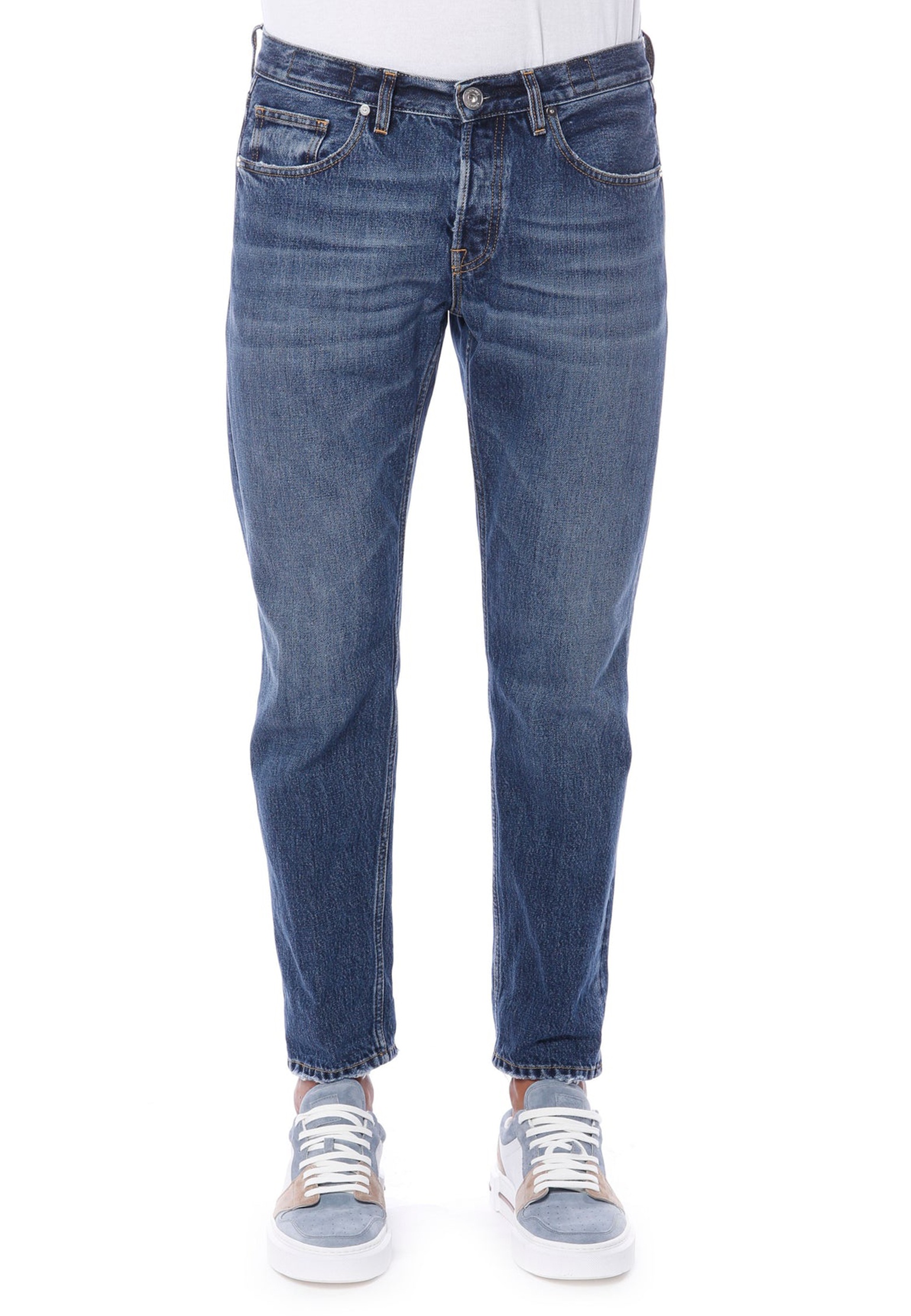мужские зауженные джинсы eleventy, синие