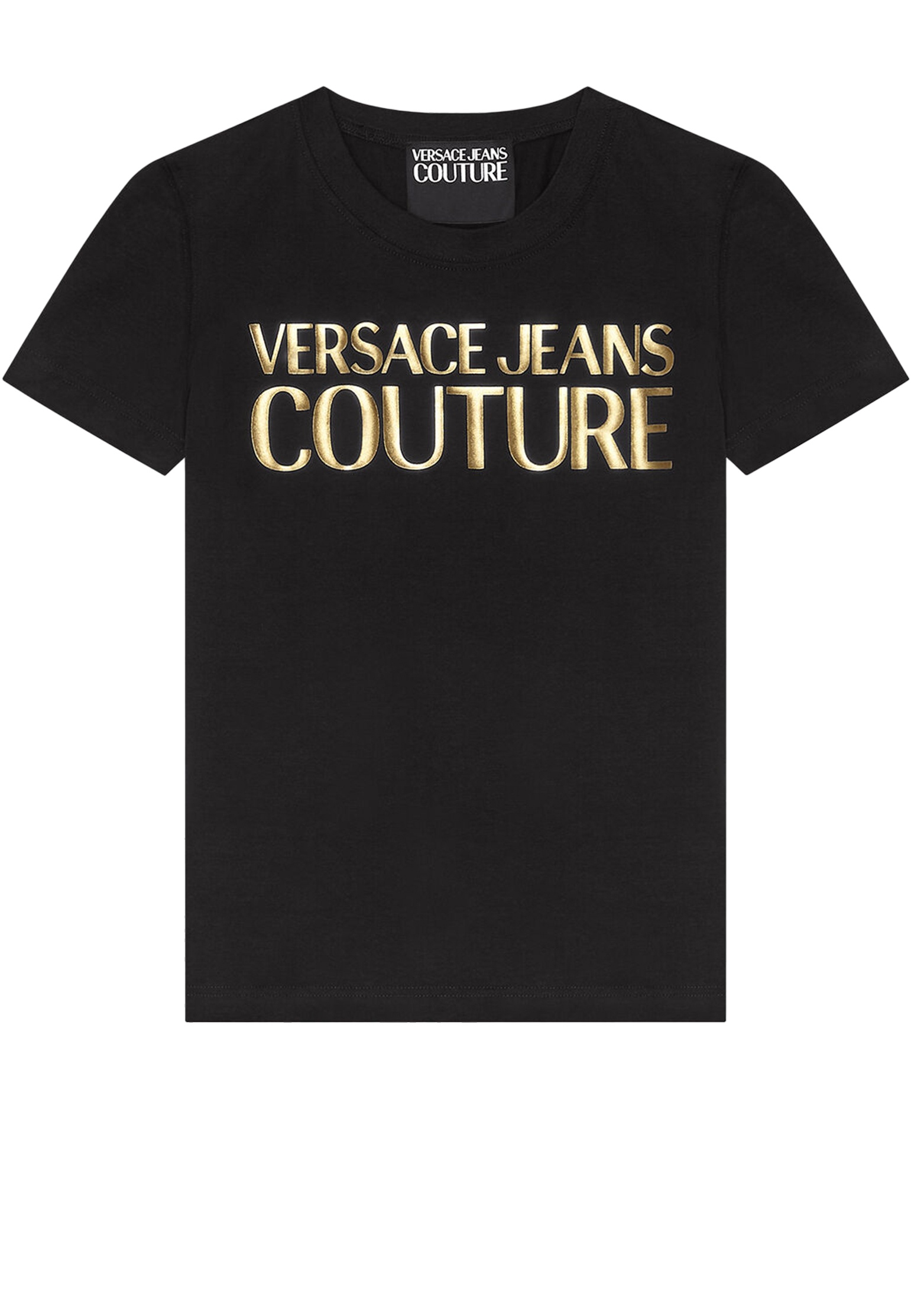 женская футболка versace, черная
