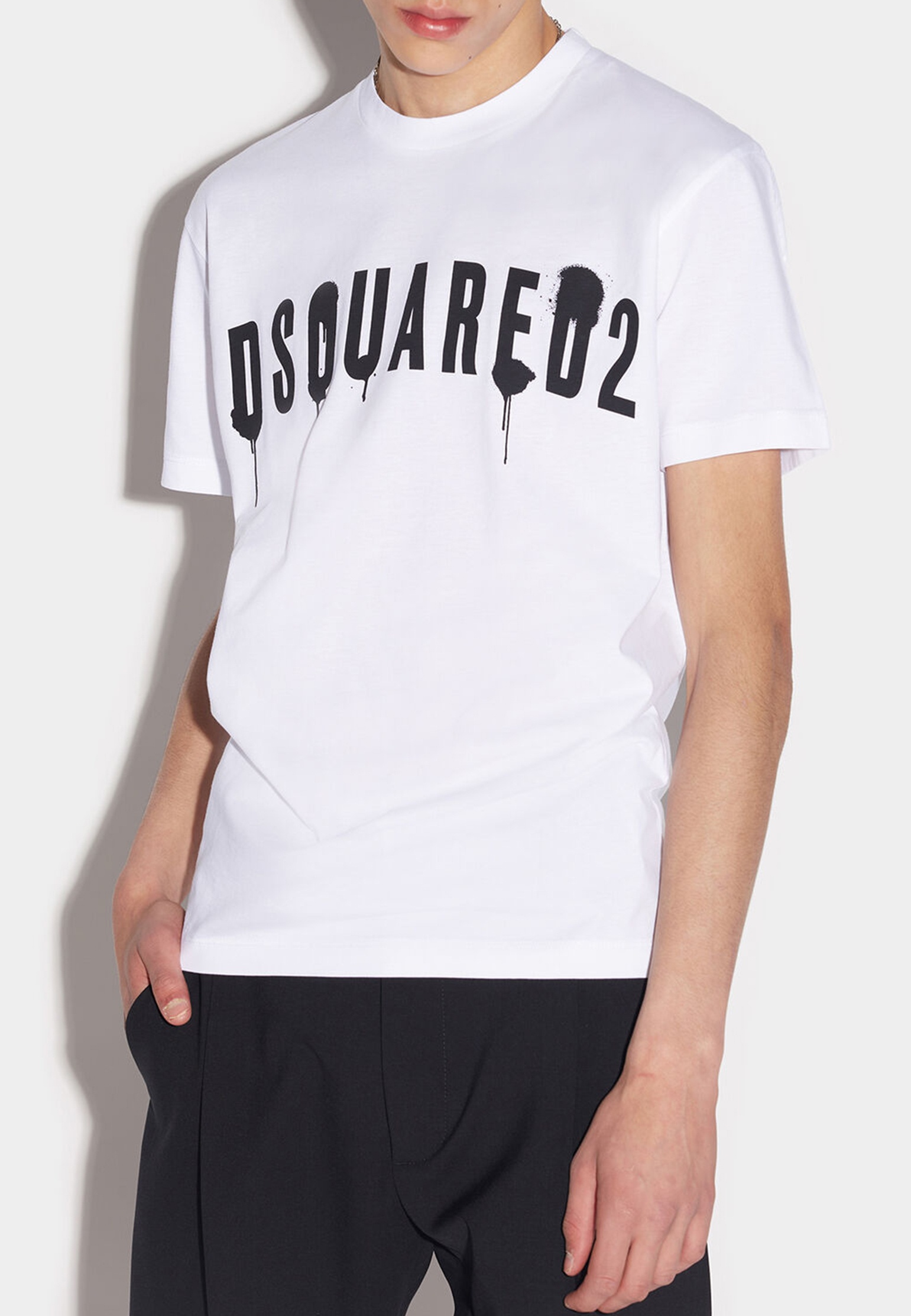 мужская футболка dsquared2, белая