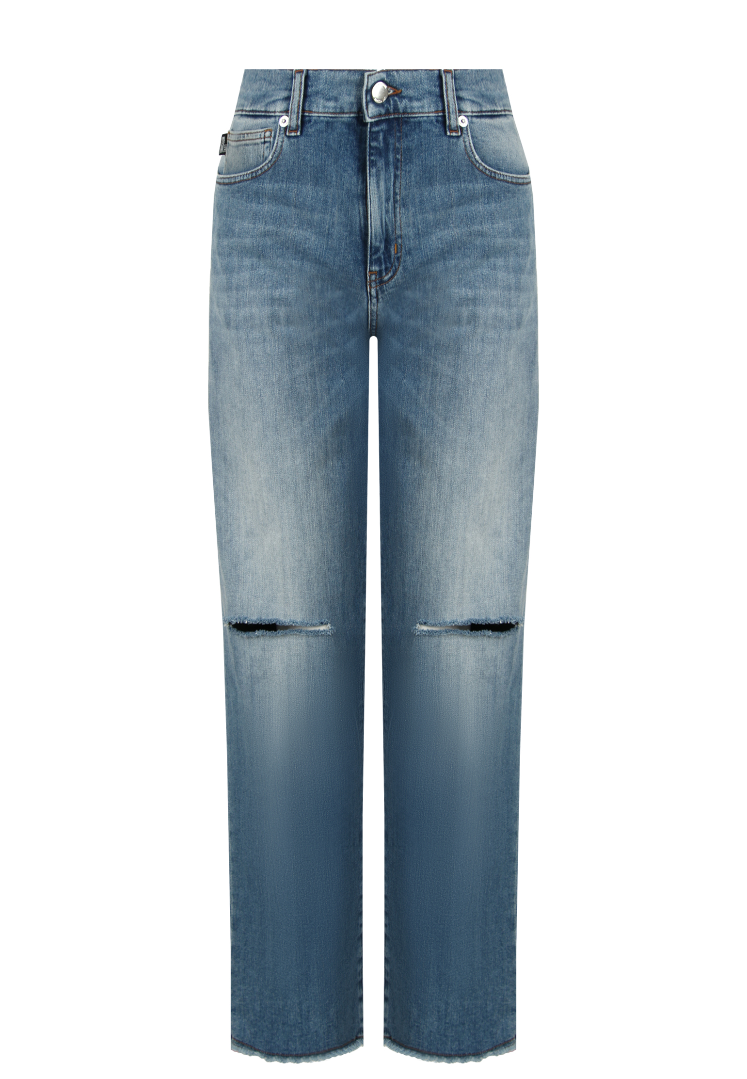 женские прямые джинсы moschino love, синие