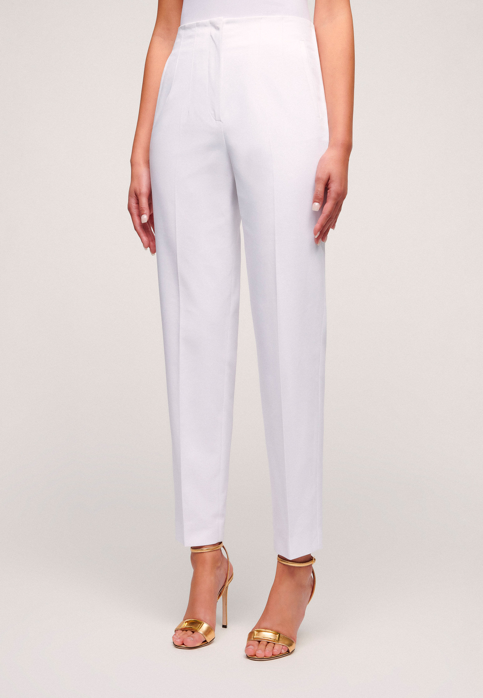 женские брюки luisa spagnoli, белые