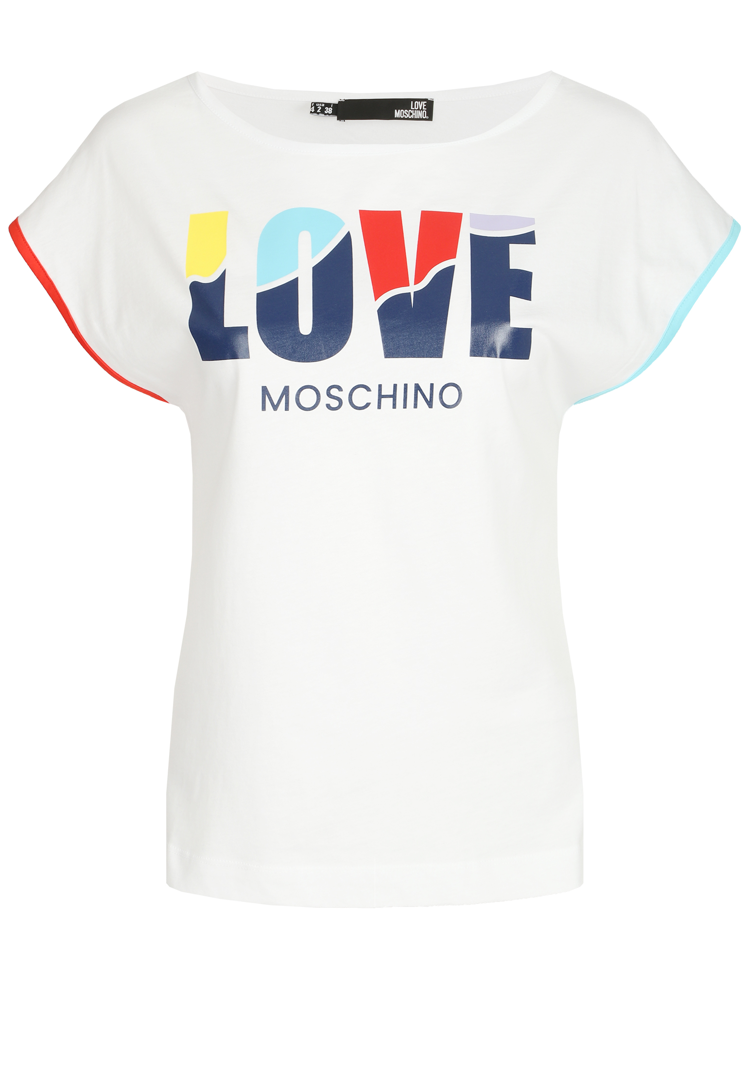 женская футболка moschino love, белая