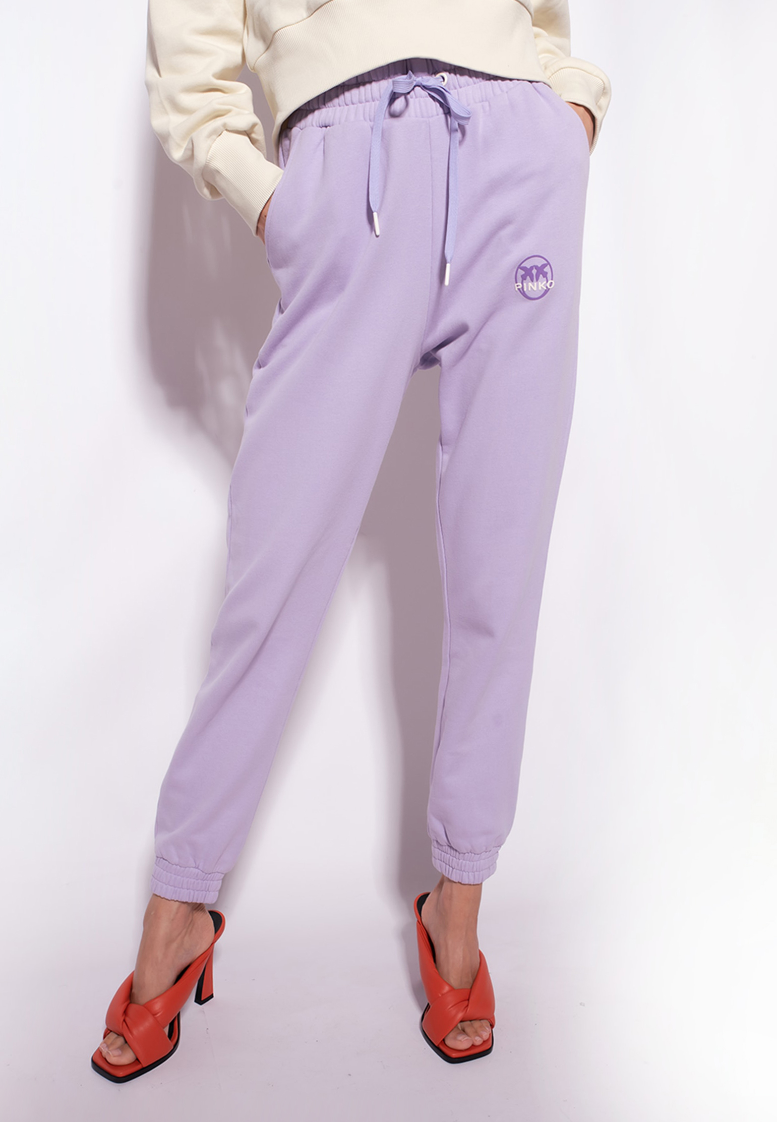 женские спортивные брюки pinko, фиолетовые