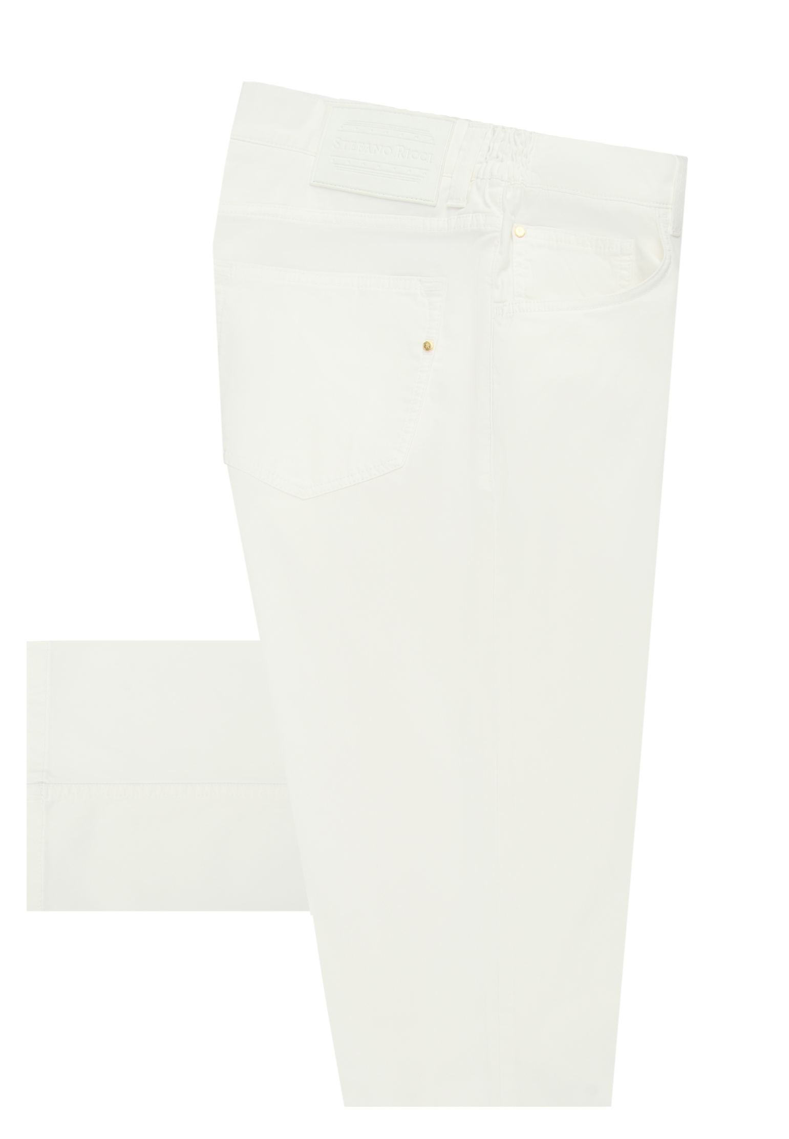 мужские прямые брюки stefano ricci, белые