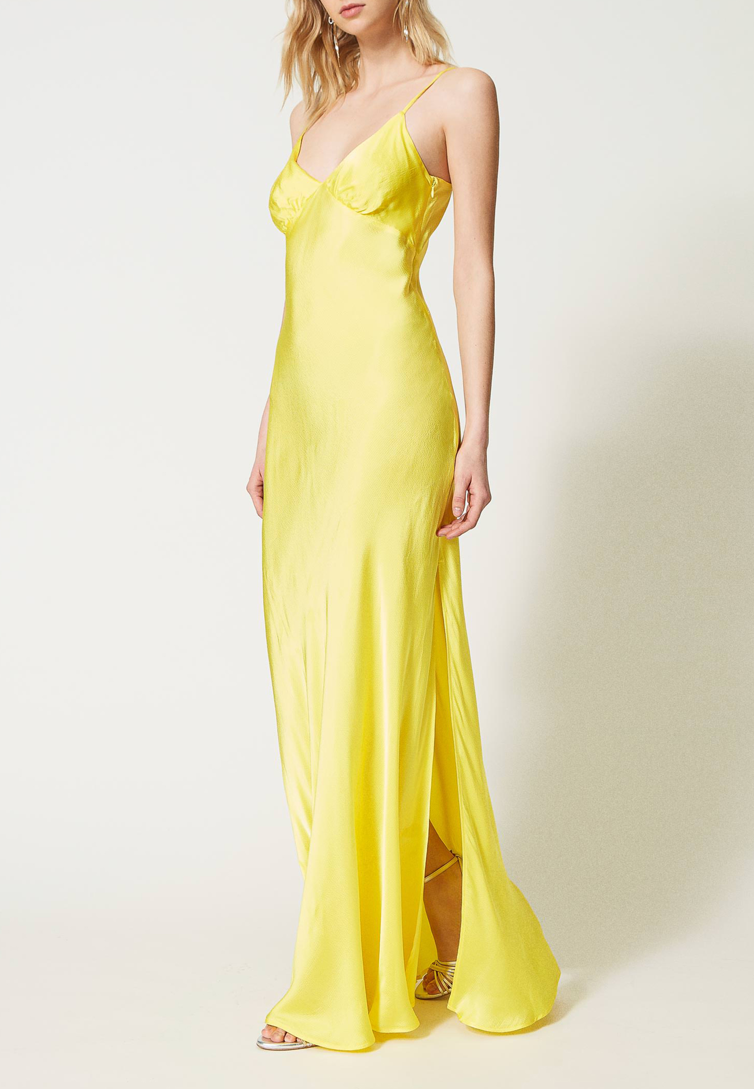 женское вечерние платье twinset milano, желтое