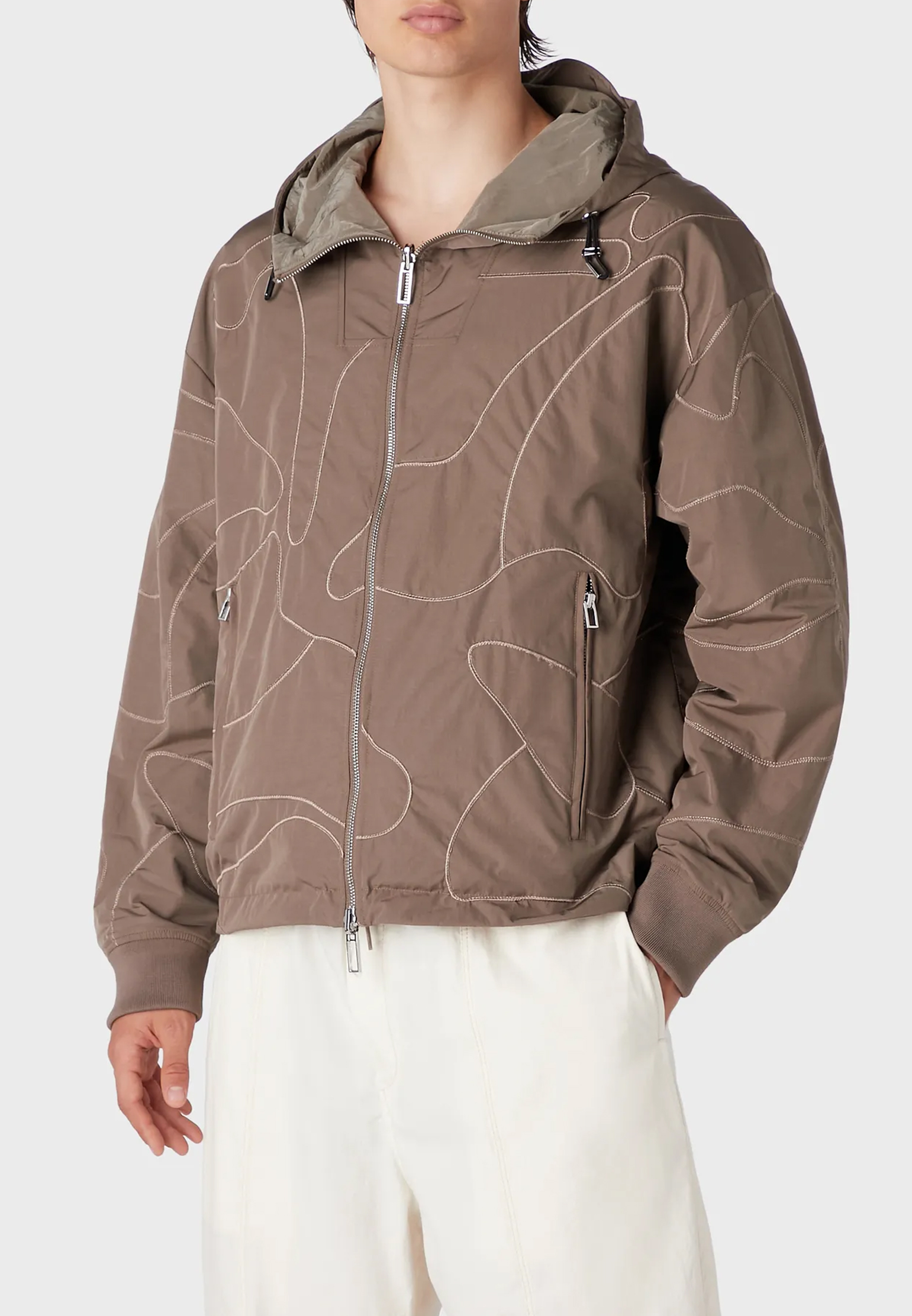 мужская куртка emporio armani, коричневая