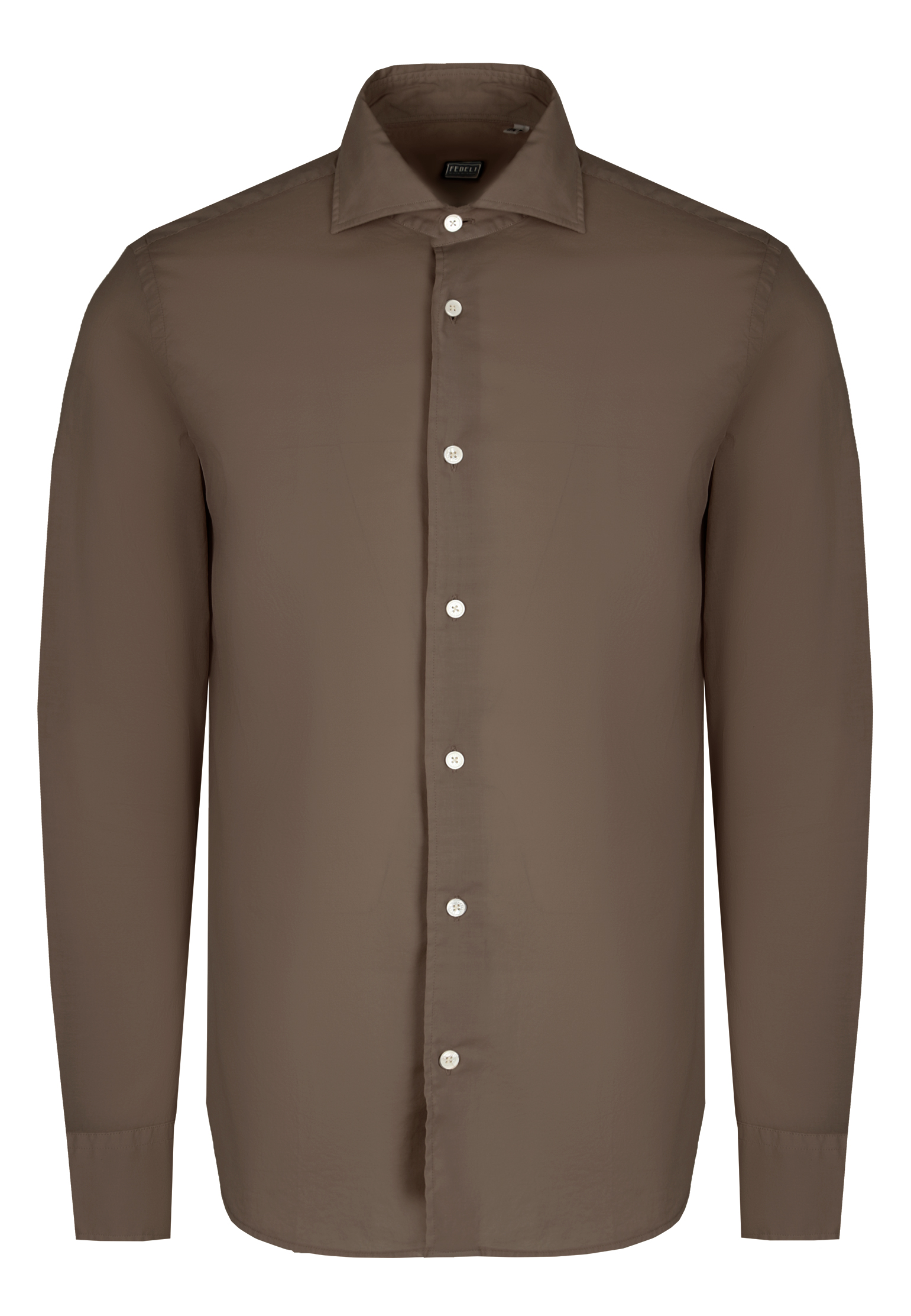 мужская рубашка fedeli, коричневая
